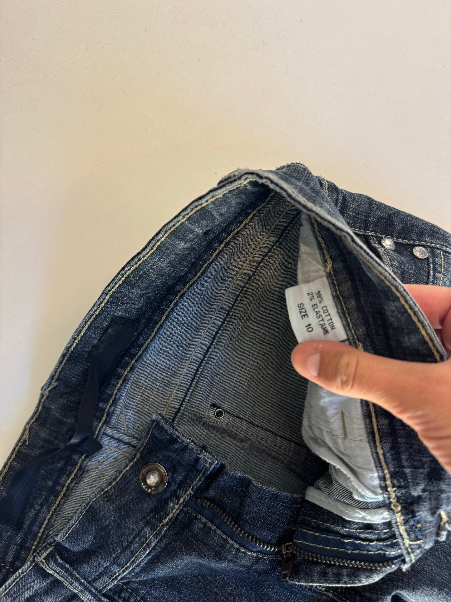 Lågmidjade jeans–stl: XS