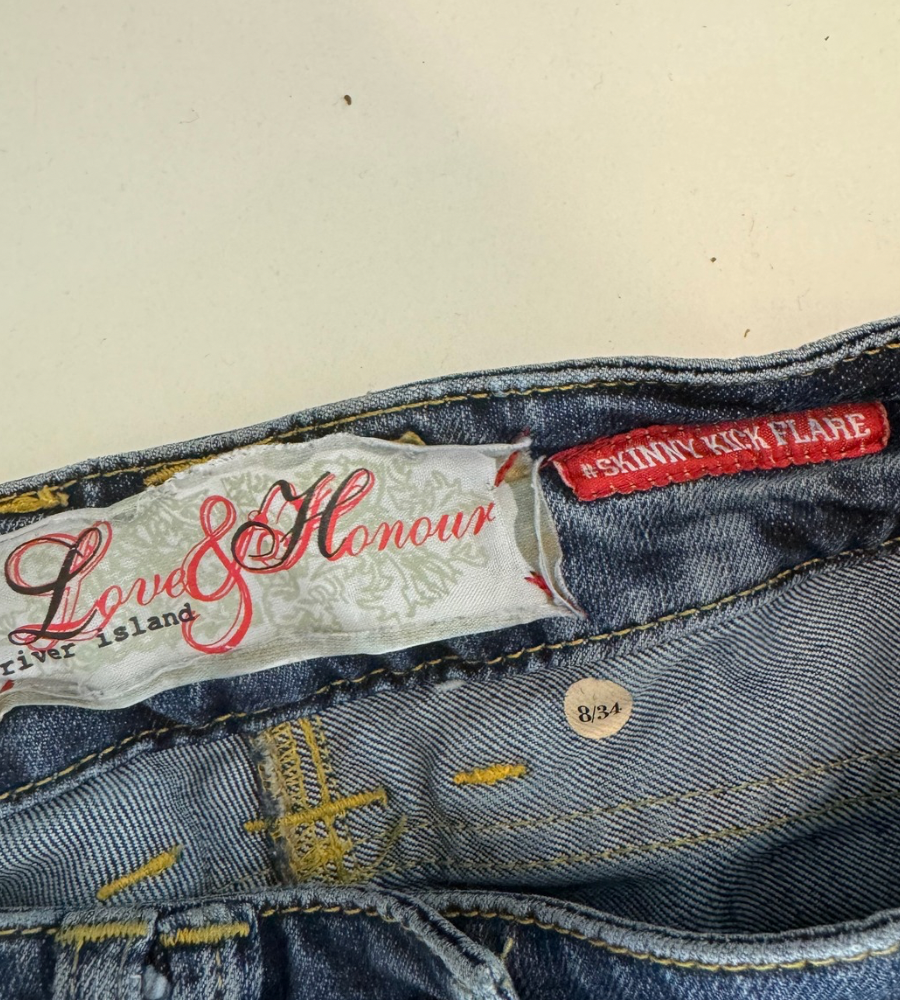 Lågmidjade jeans–stl: XS