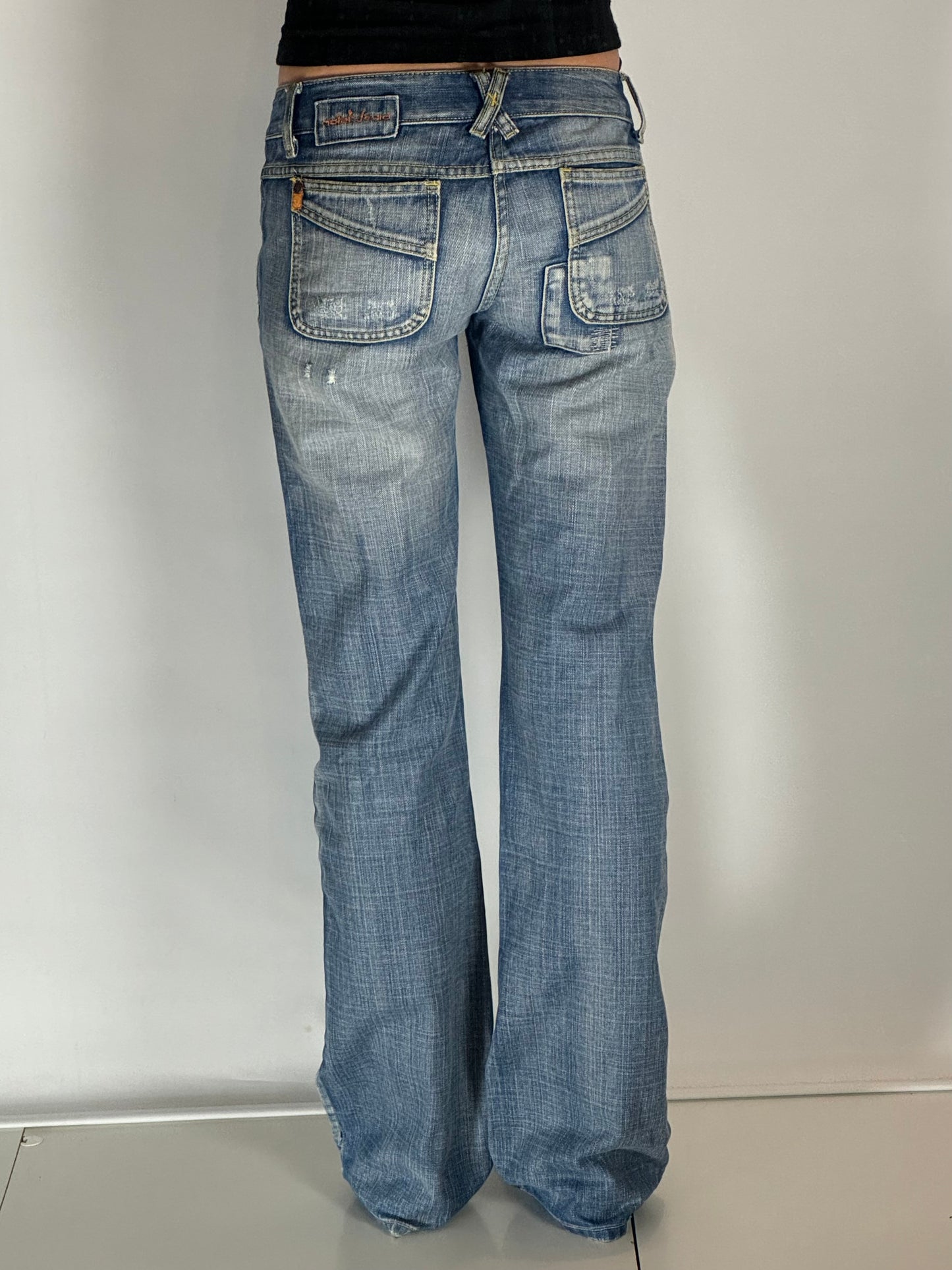 Lågmidjade jeans-stl: S