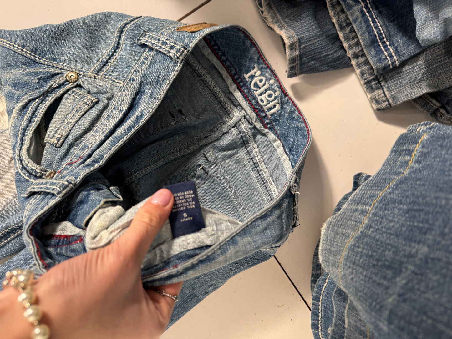 Lågmidjade jeans stl: S