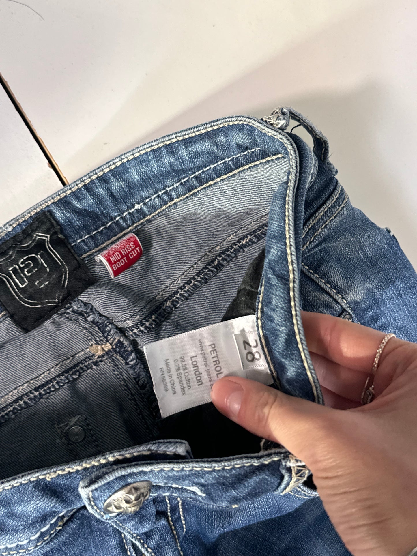 Lavtaljede jeans str: S