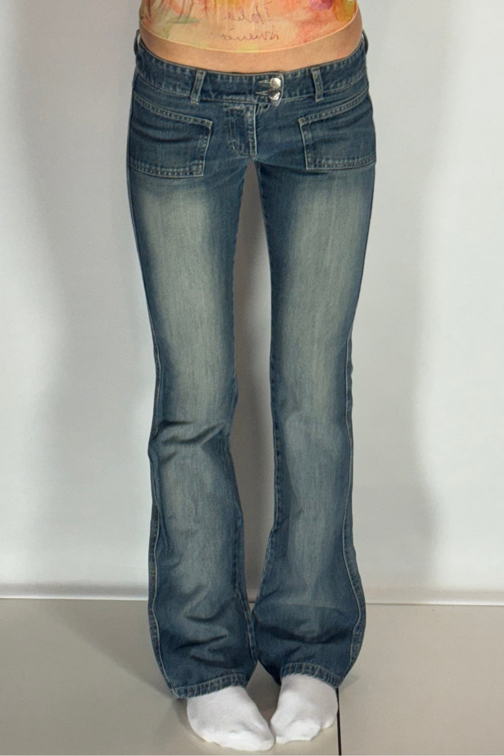 Lågmidjade jeans–stl: XS