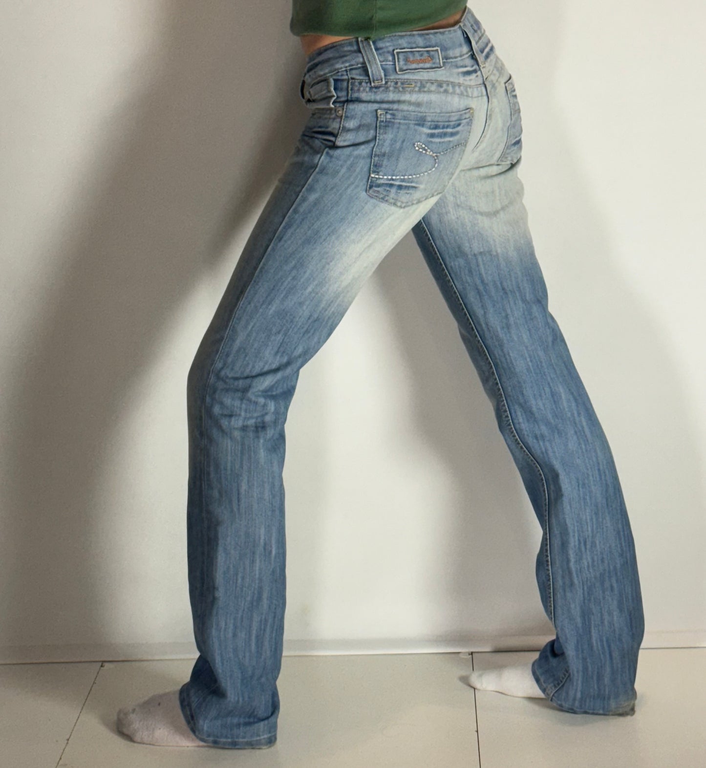 Lågmidjade jeans–stl: S