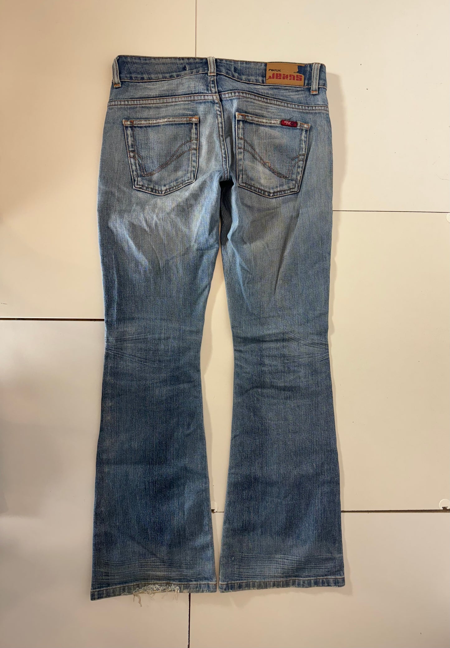 Lågmidjade jeans–stl: S