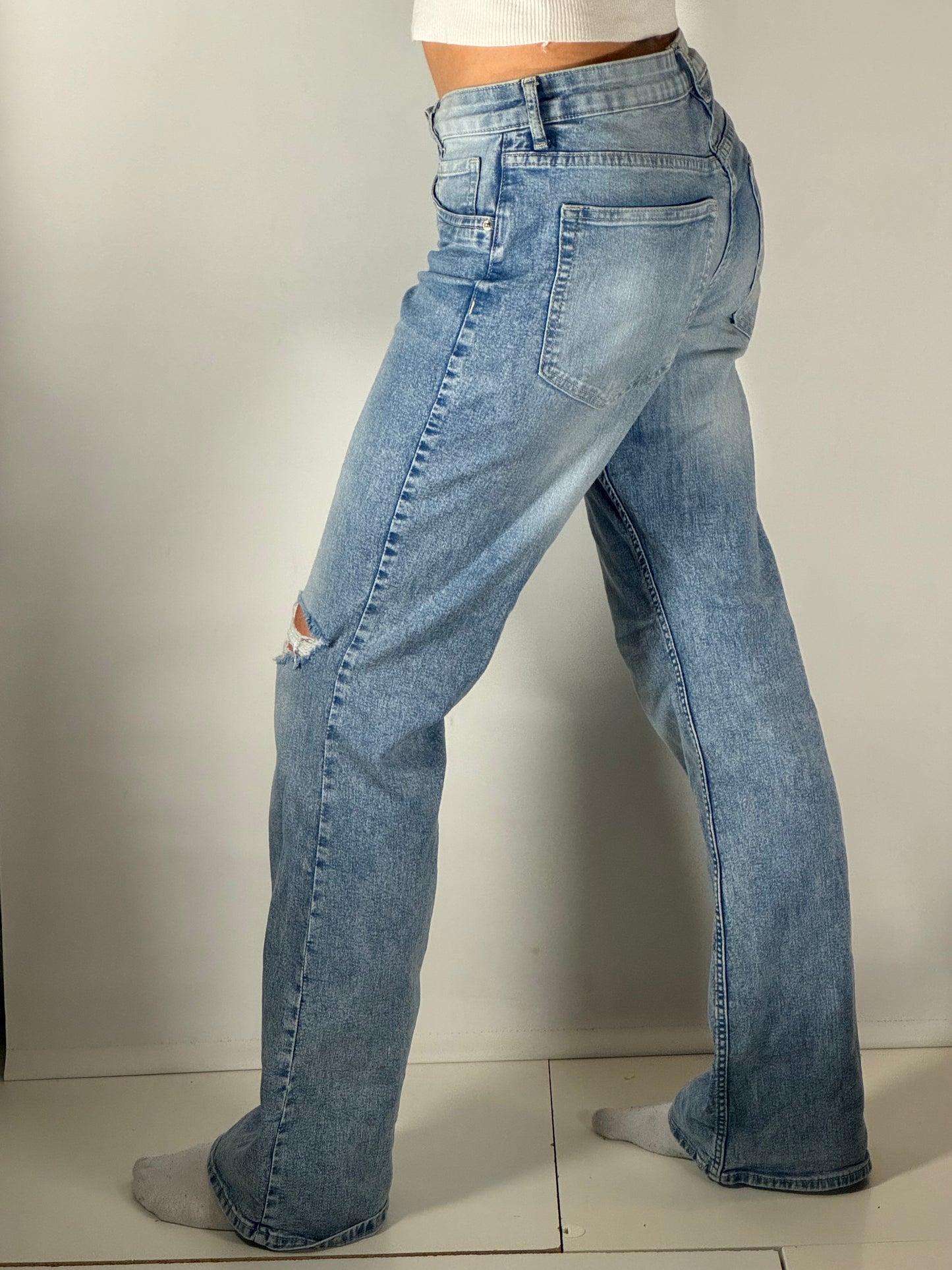 Utsvängda jeans stl: S/M