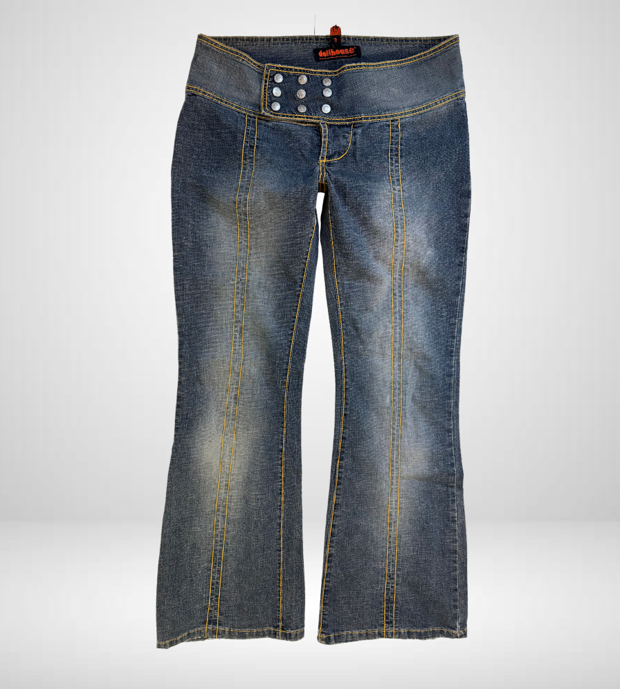 Lågmidjade jeans–stl: M