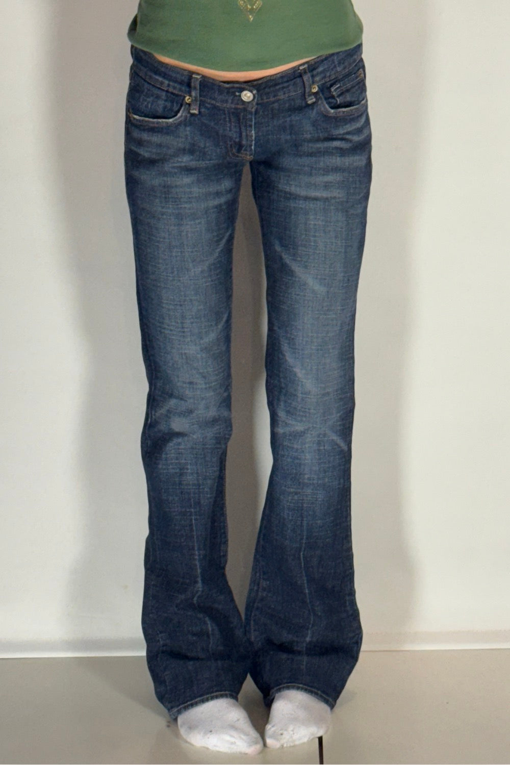 Lågmidjade jeans–stl: S