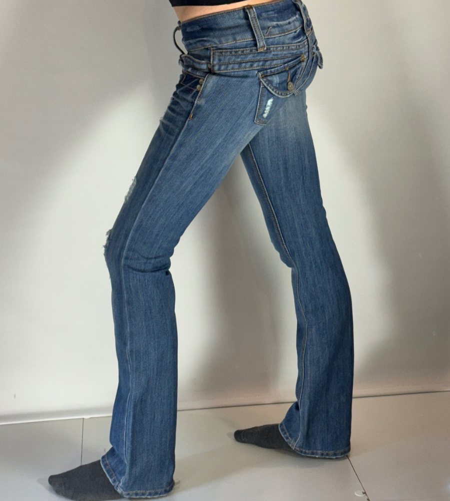 Lågmidjade jeans–stl: XS