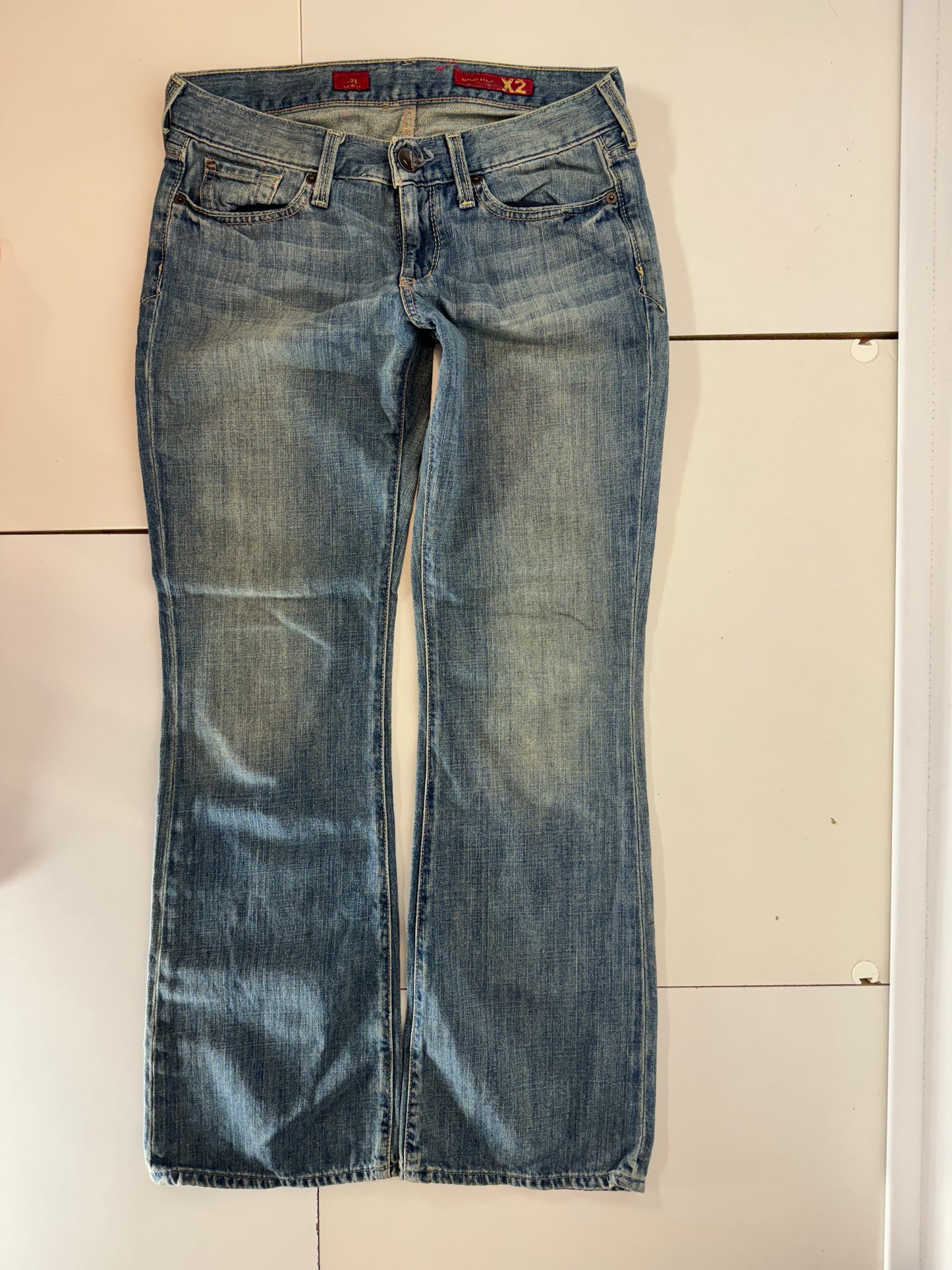 Lågmidjade jeans–stl: S