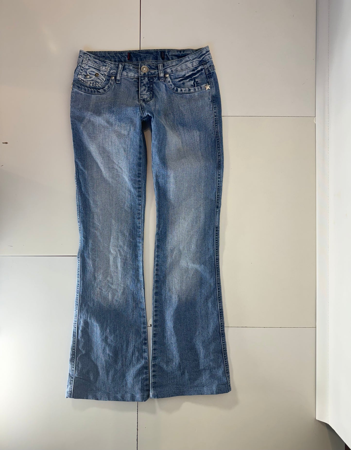 Lågmidjade jeans–stl: XS