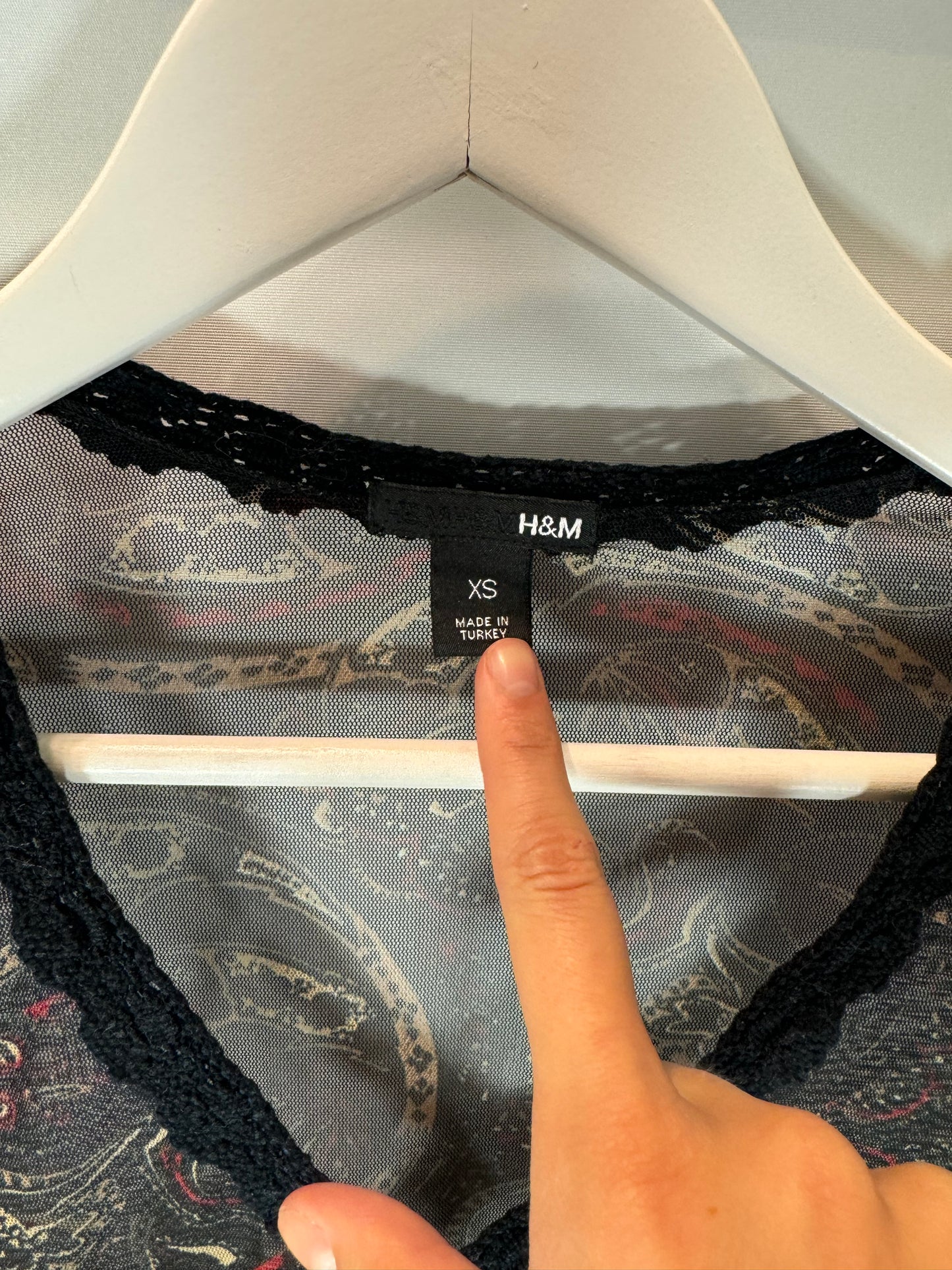 Genomskinlig topp stl: XS