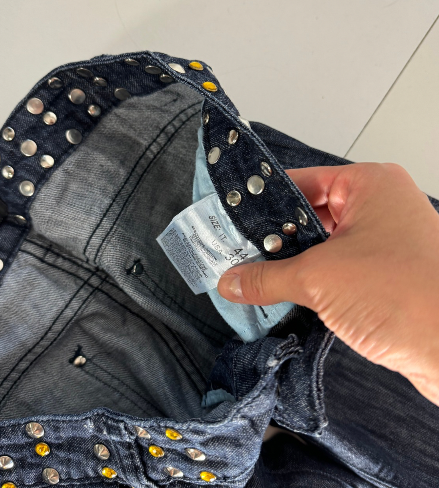 Lågmidjade jeans–stl: S