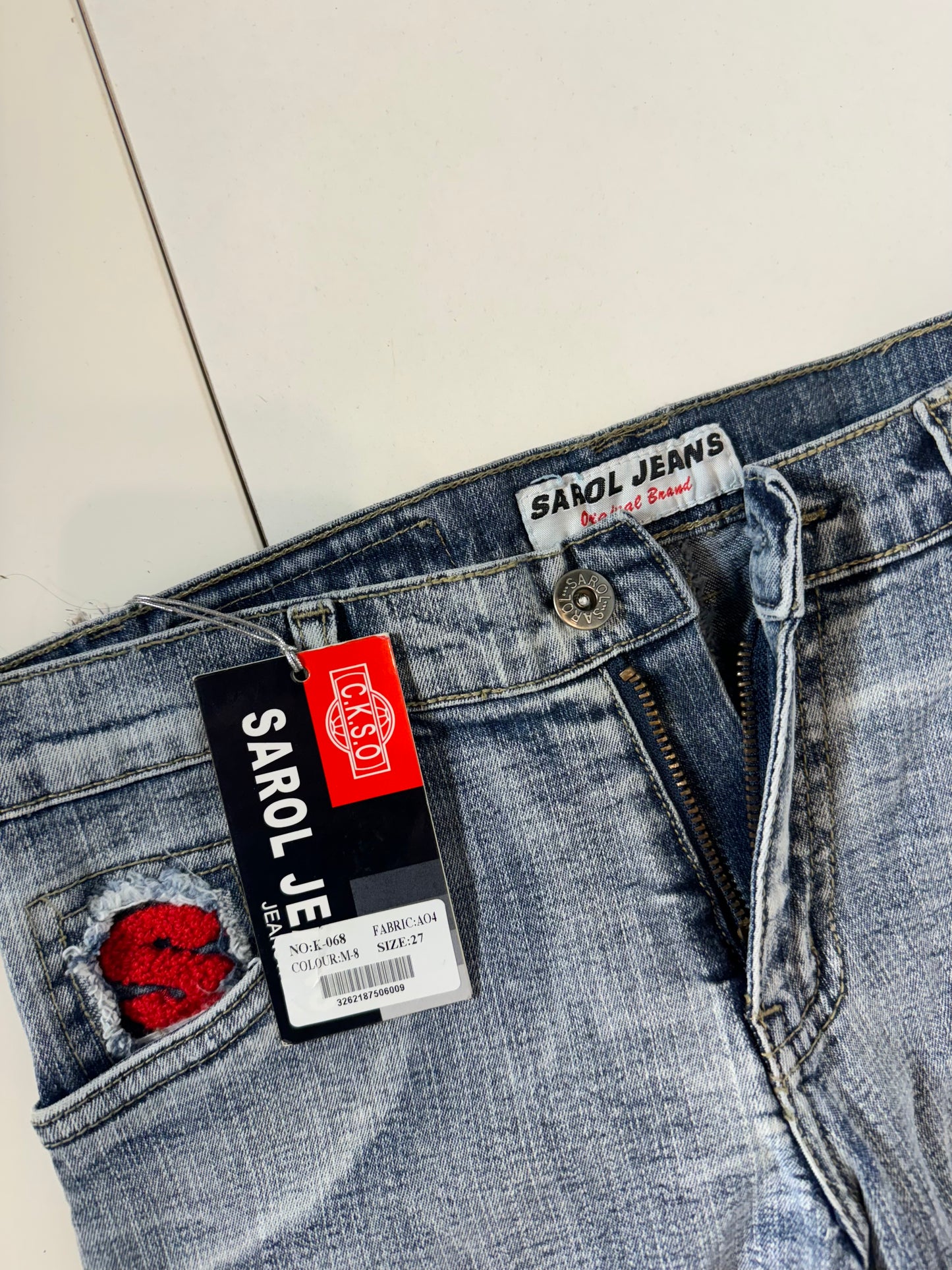 Lågmidjade jeans–stl: XS