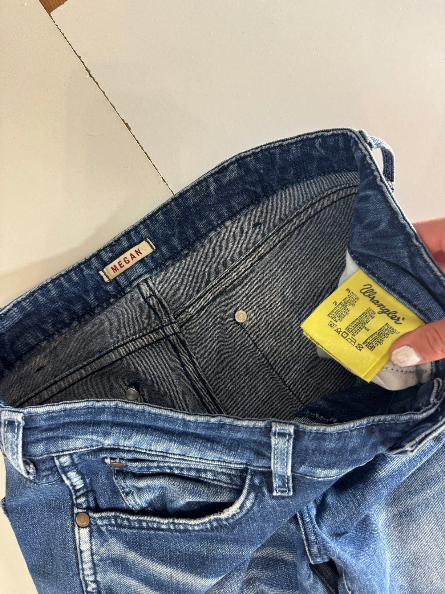 Lågmidjade jeans–stl: S