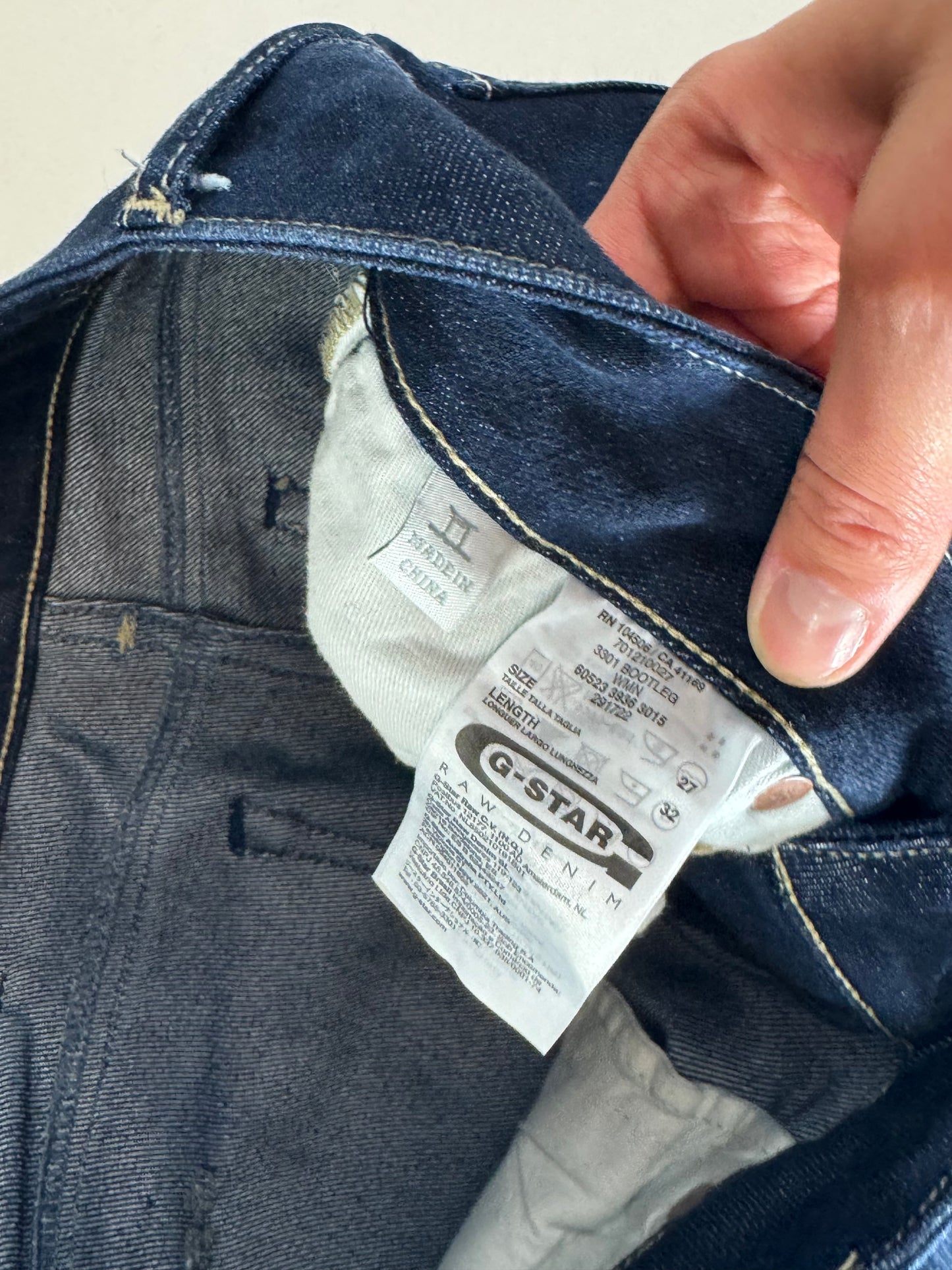 Lågmidjade jeans–stl: XS