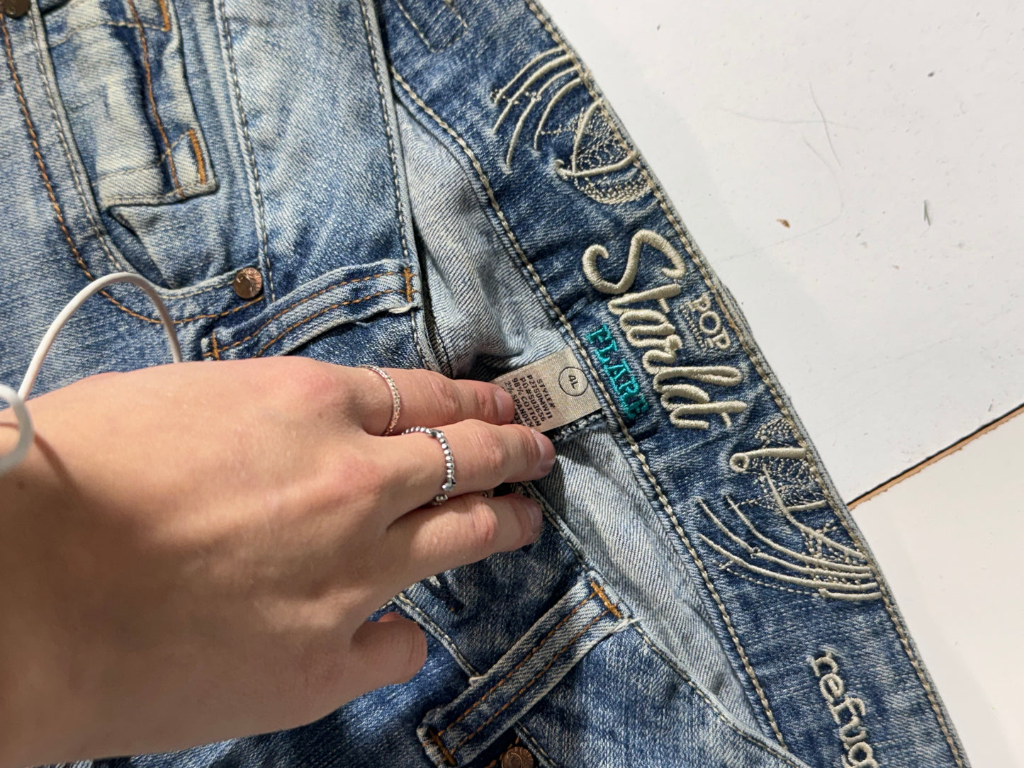 Lavmidede jeans str: XXS