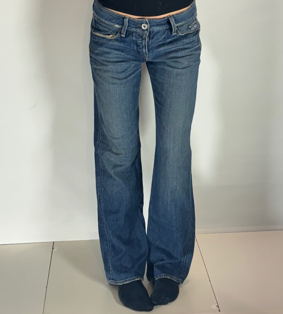 Lågmidjade jeans–stl: S