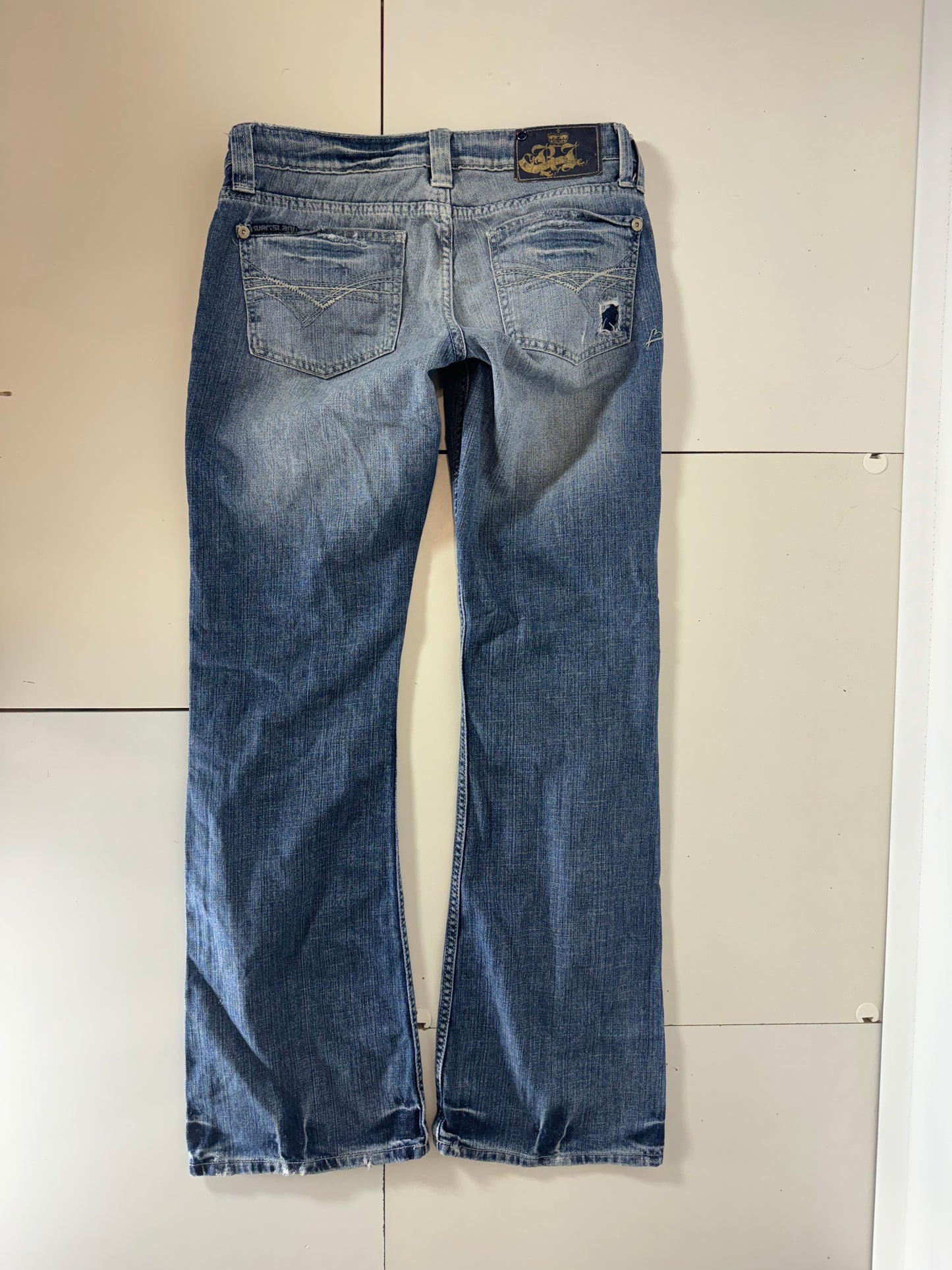 Lågmidjade jeans–stl: S