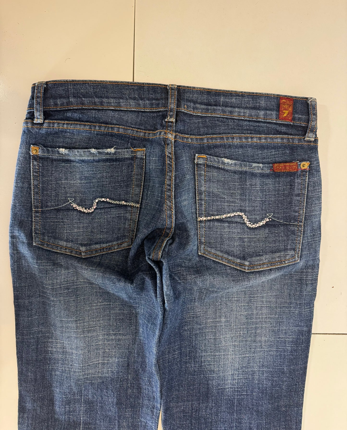 Lågmidjade jeans–stl: S