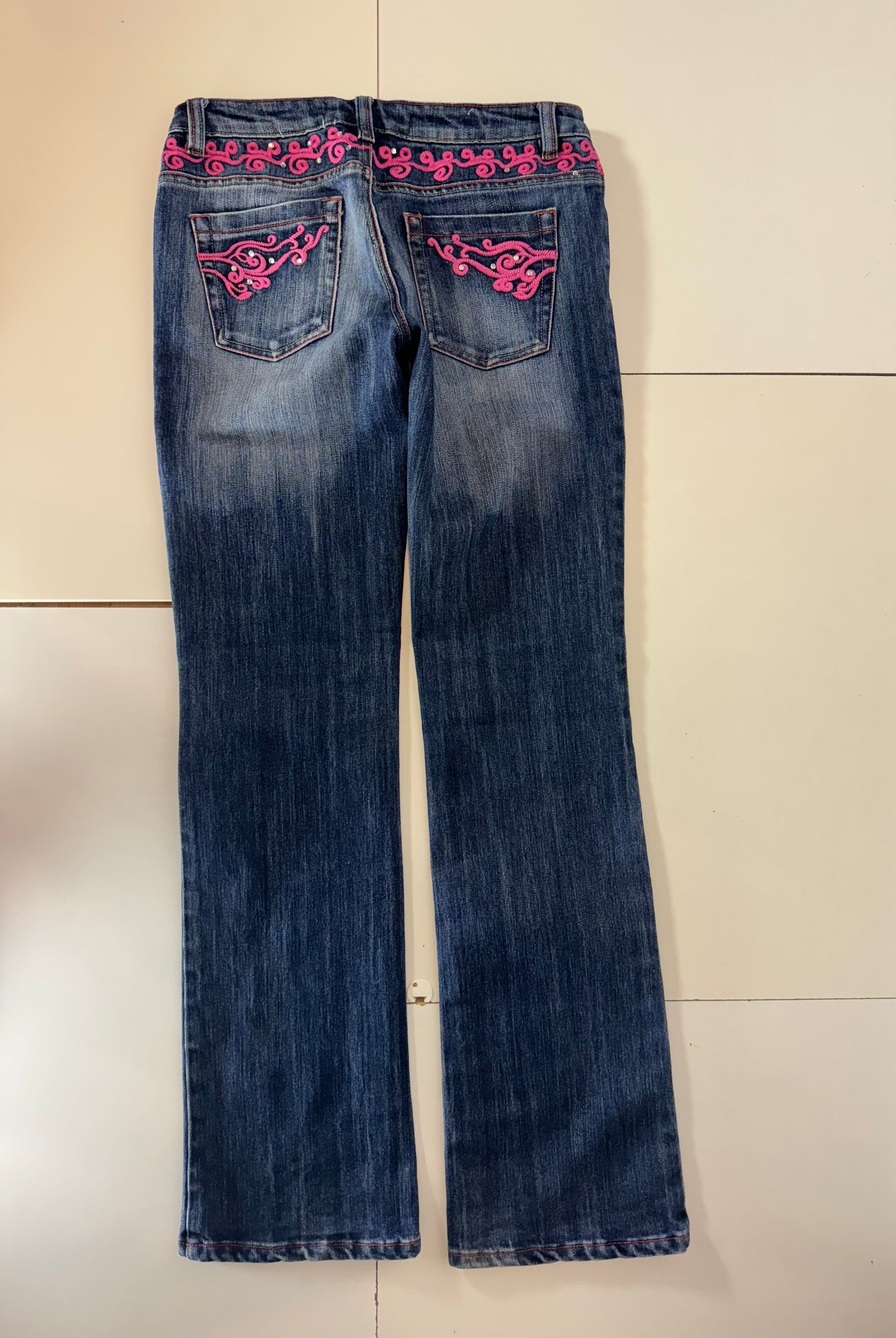 Lågmidjade jeans–stl: S