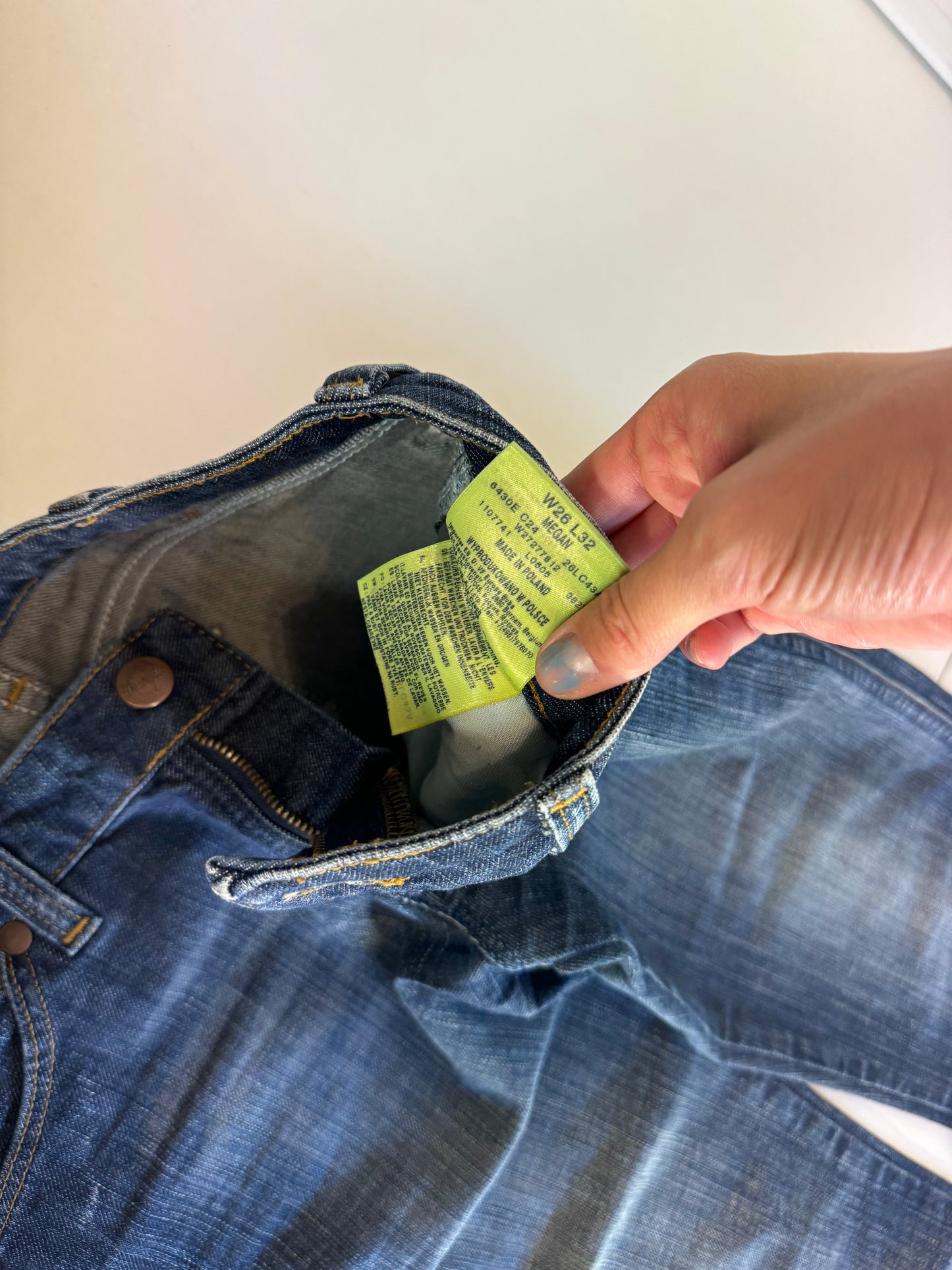 Lågmidjade jeans–stl: XS