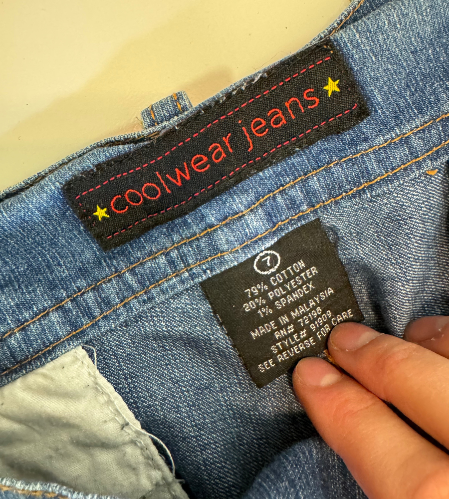Lågmidjade jeans–stl: S