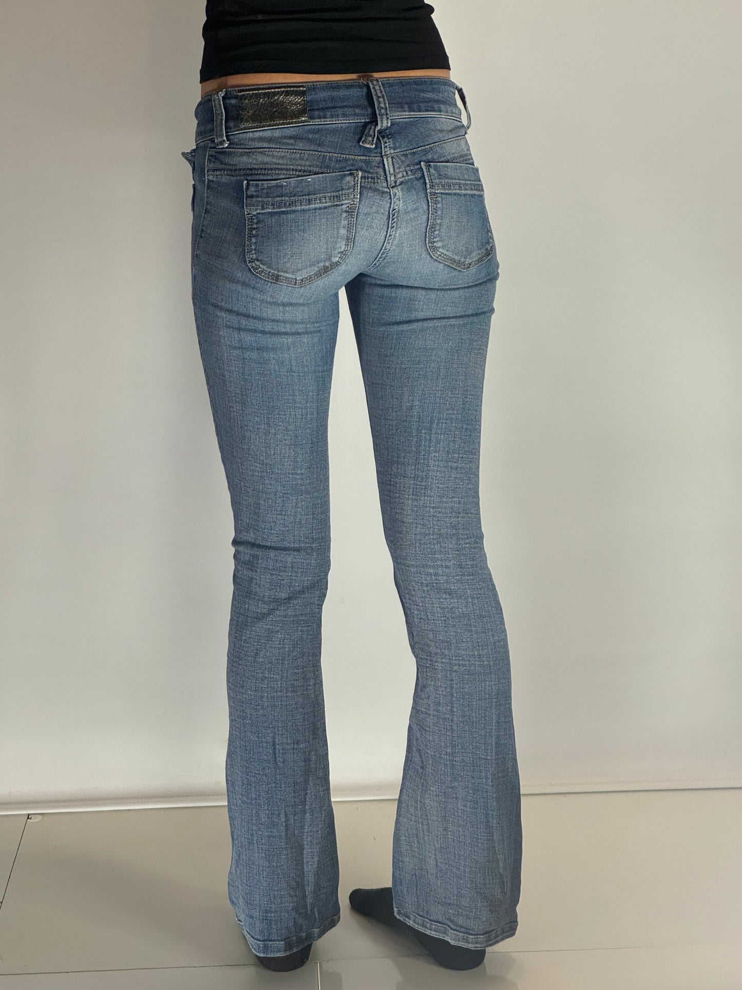 Lågmidjade jeans–stl: XS