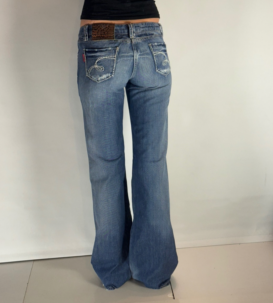Lågmidjade jeans–stl: XS