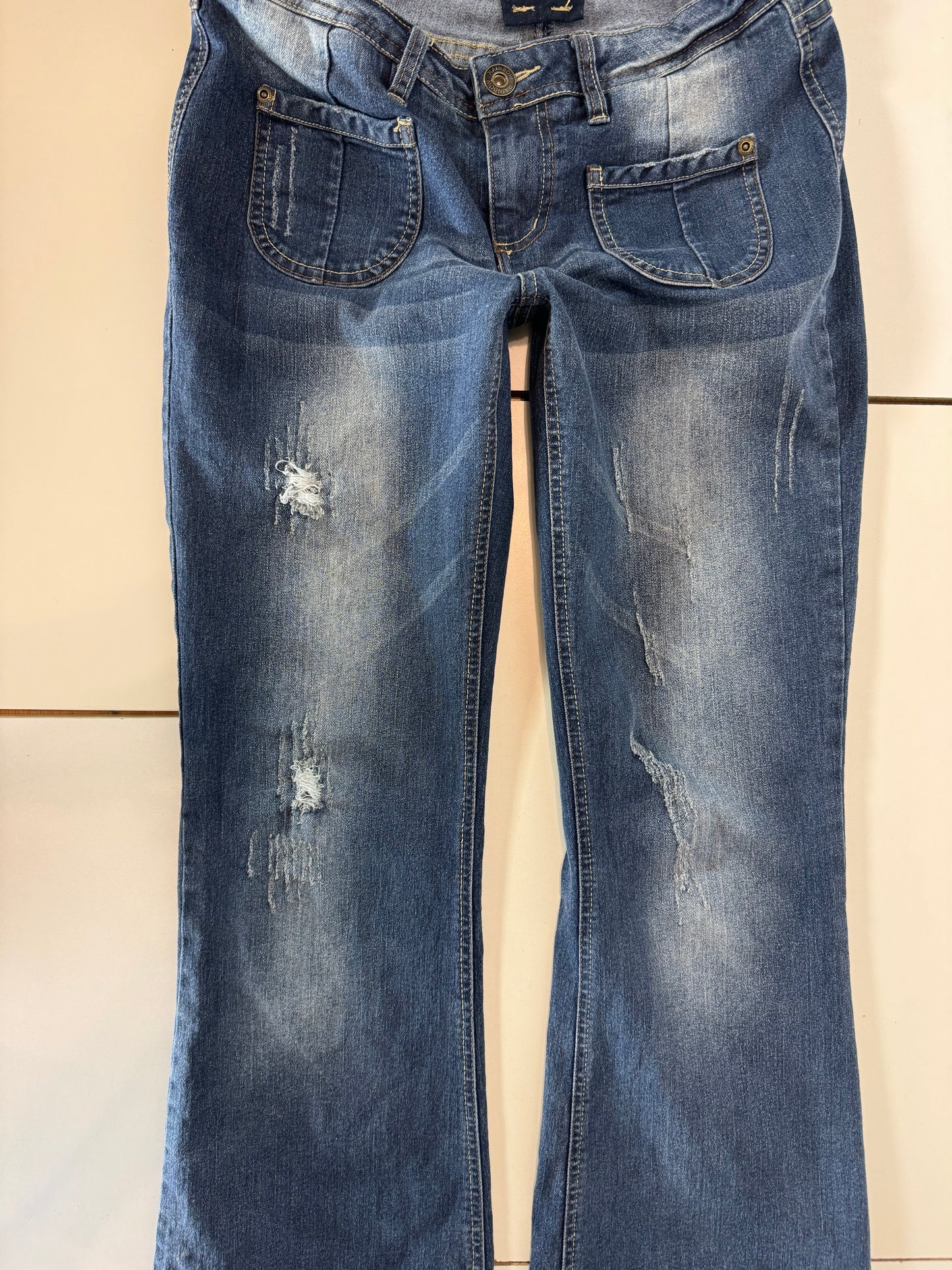Lågmidjade jeans–stl: S