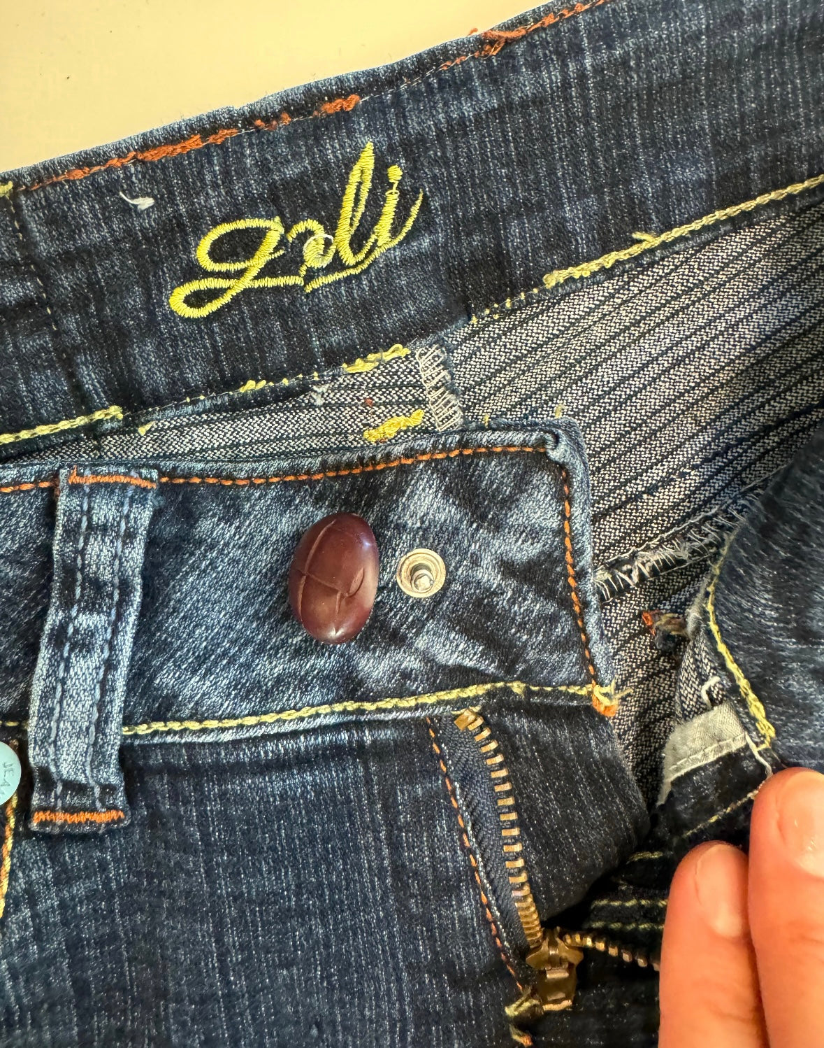 Lågmidjade jeans–stl: XS