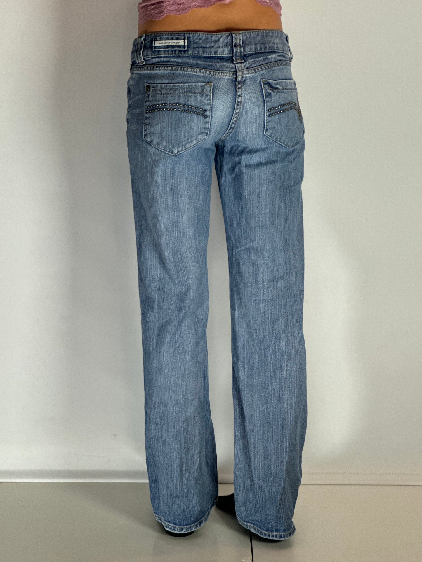 Lågmidjade jeans–stl: S
