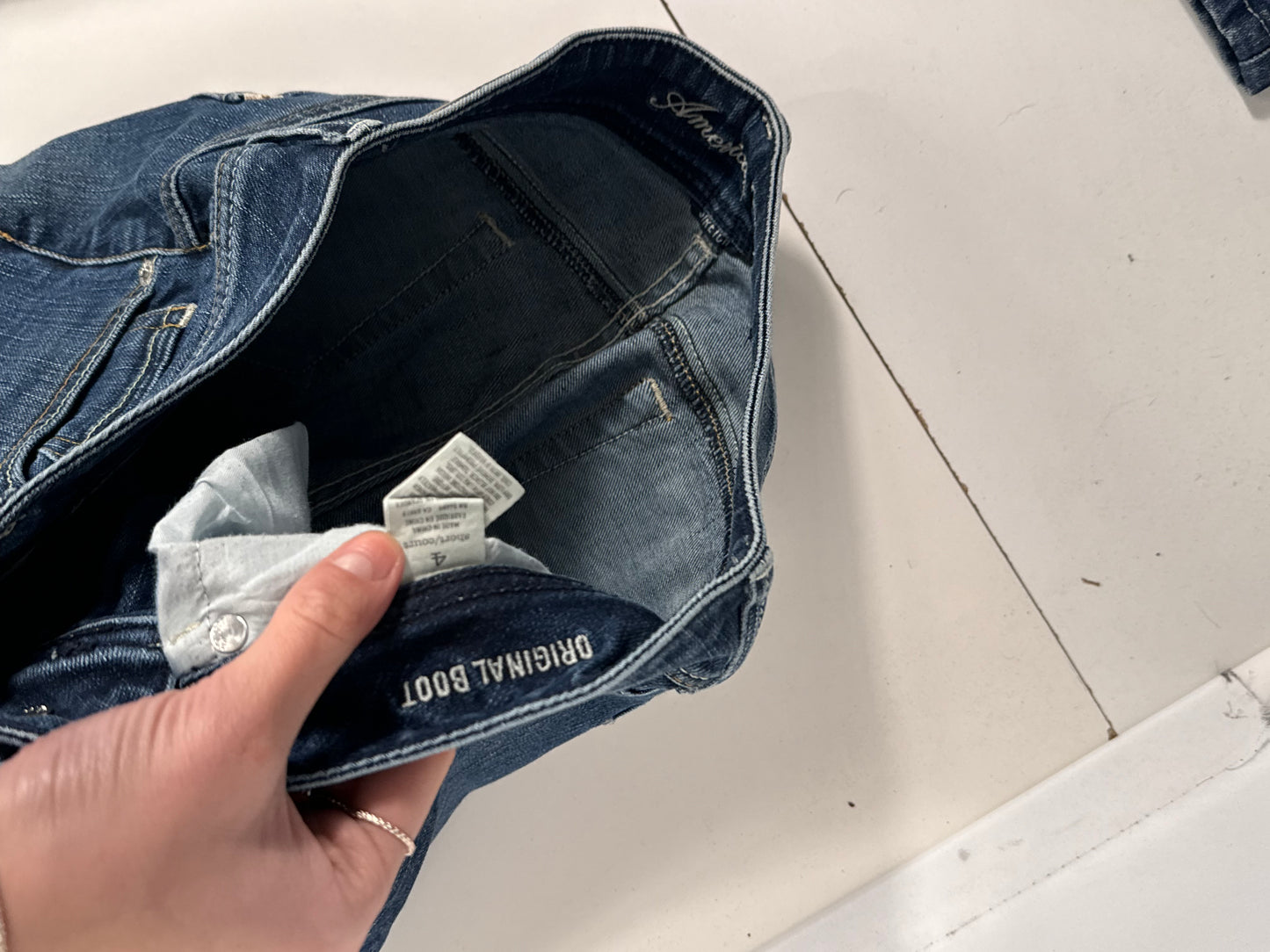 Lavtaljede jeans str: S