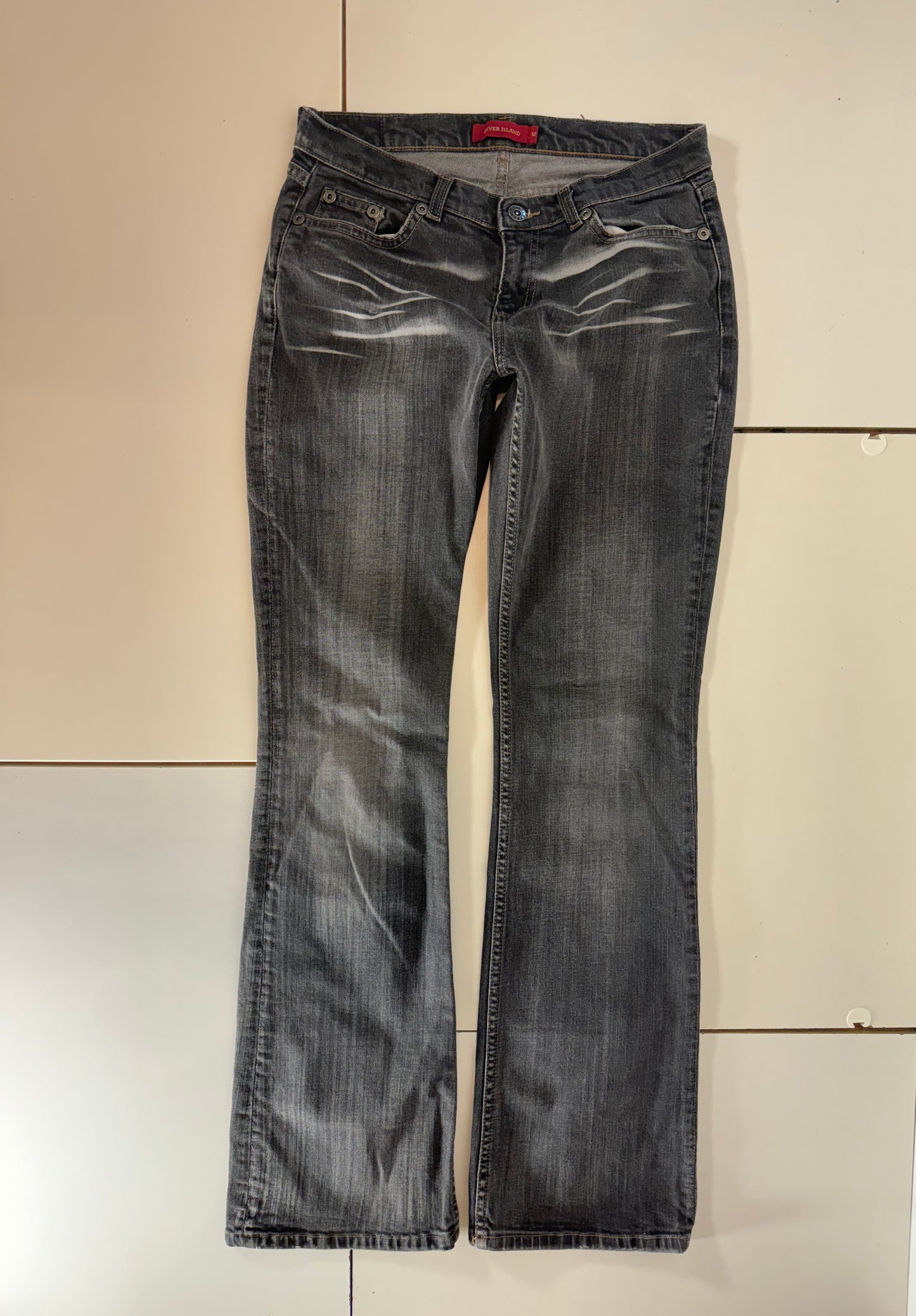 Lågmidjade jeans–stl: S