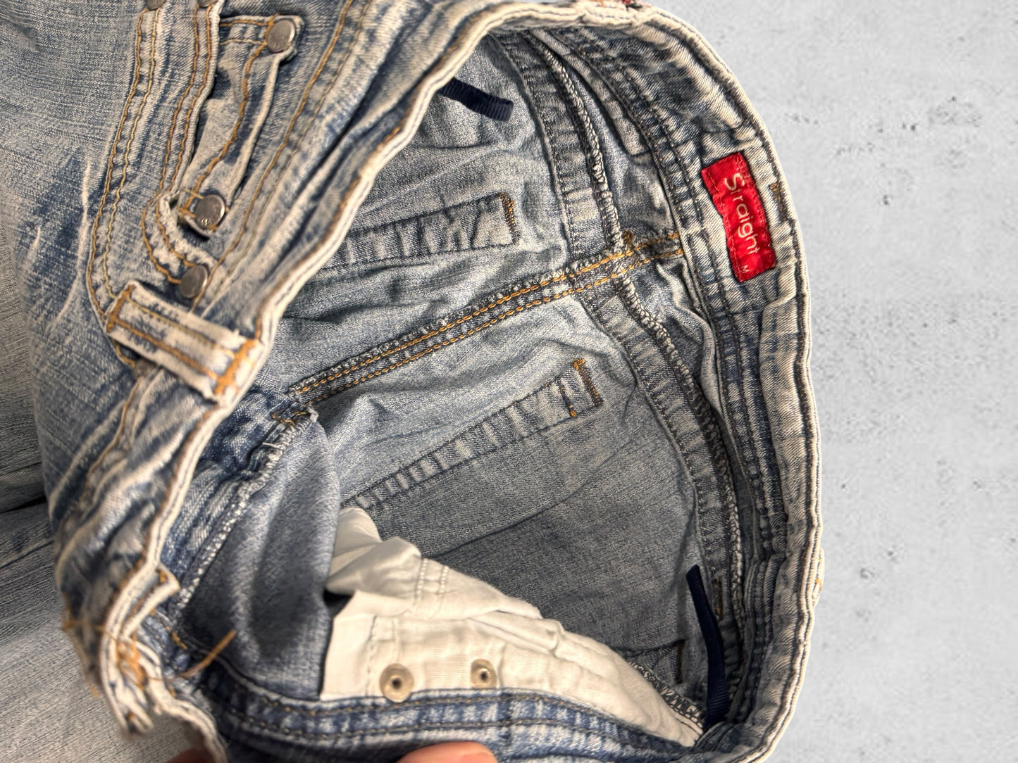 Utsvängda jeans stl: XS
