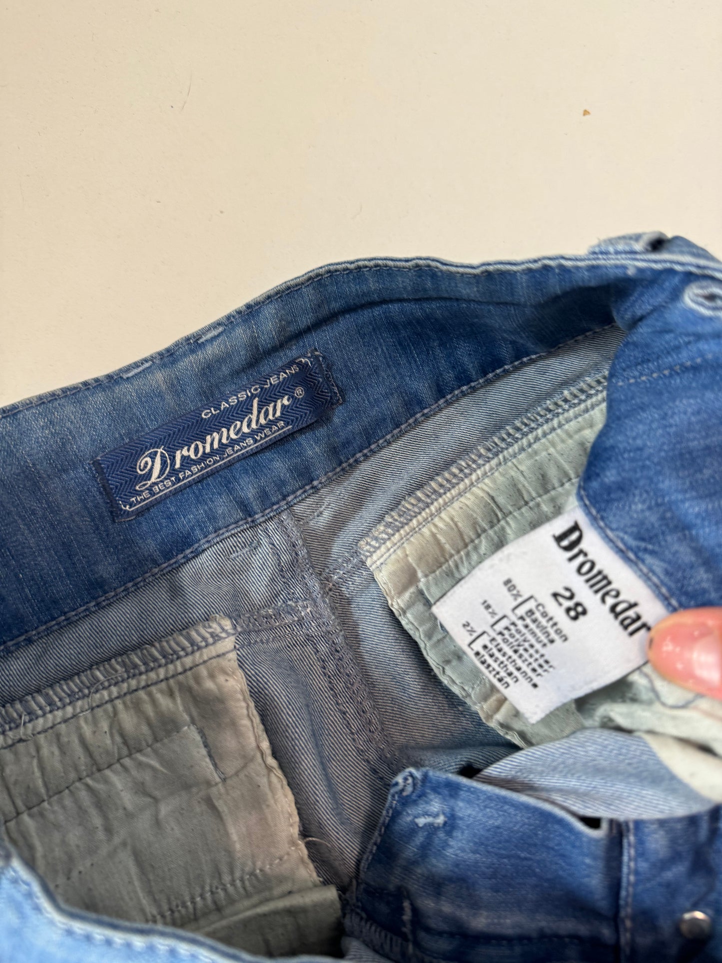 Lågmidjade jeans–stl: XS