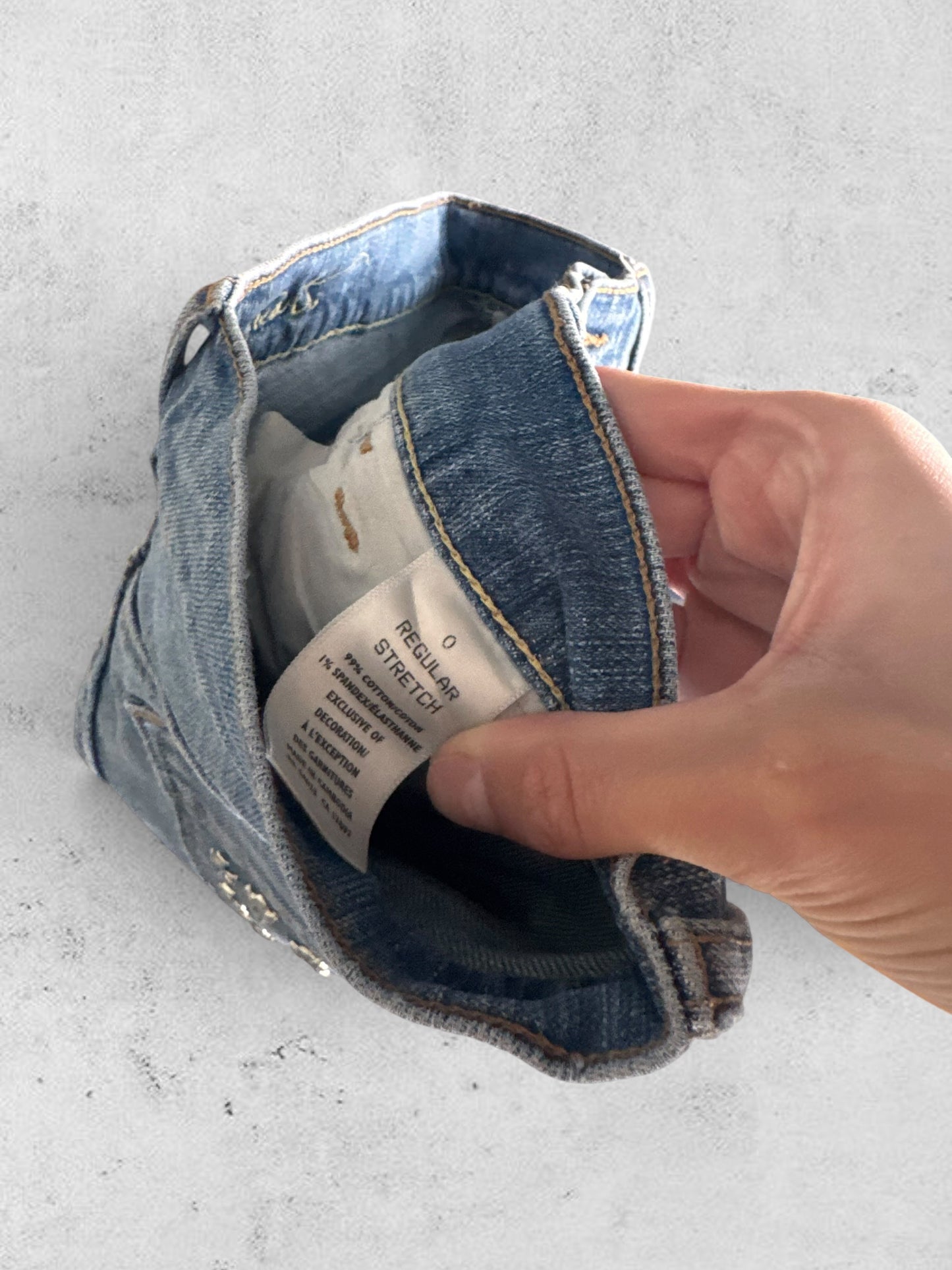 Low-rise jeans size: XS