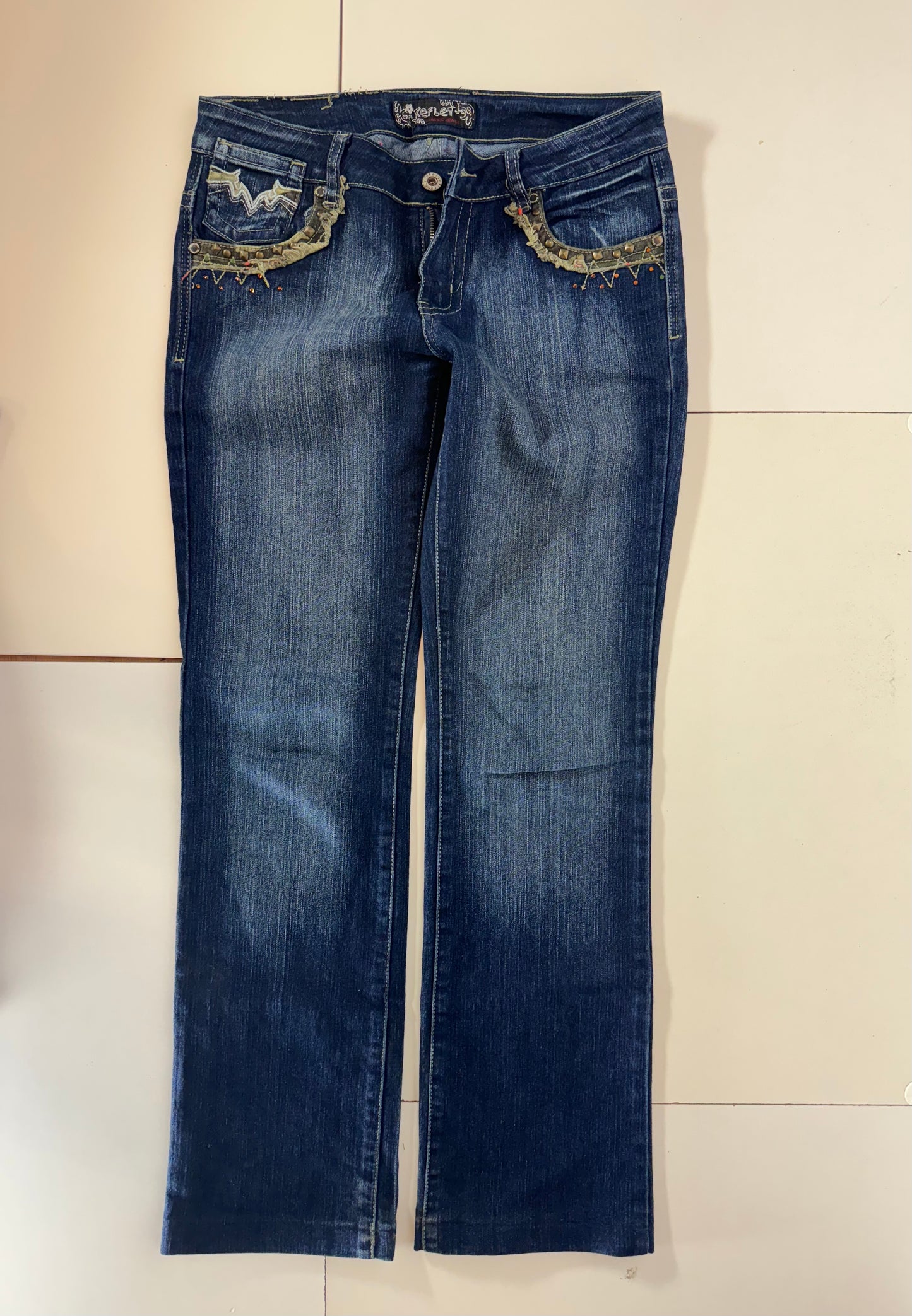 Lågmidjade jeans–stl: S