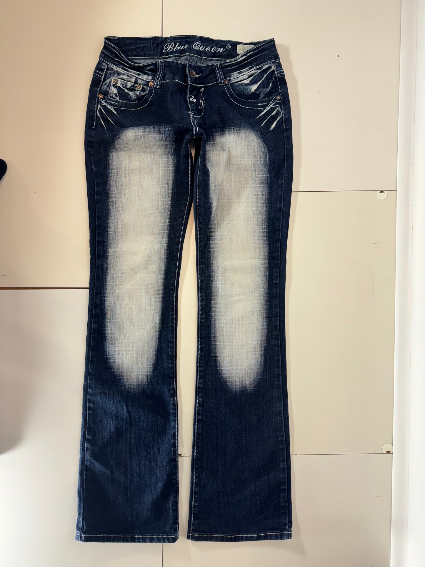 Lågmidjade jeans–stl: S