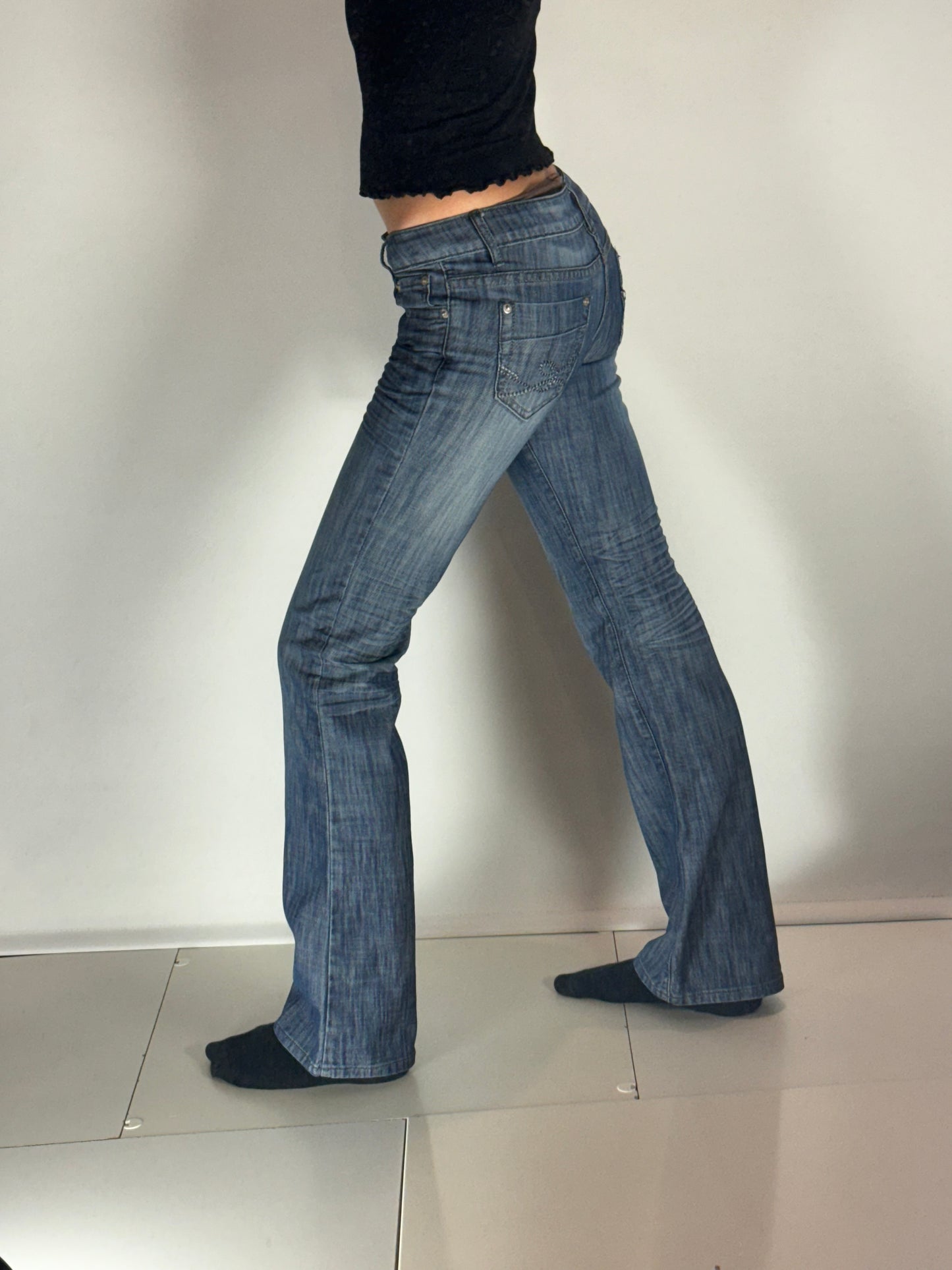Lågmidjade jeans–stl: XS