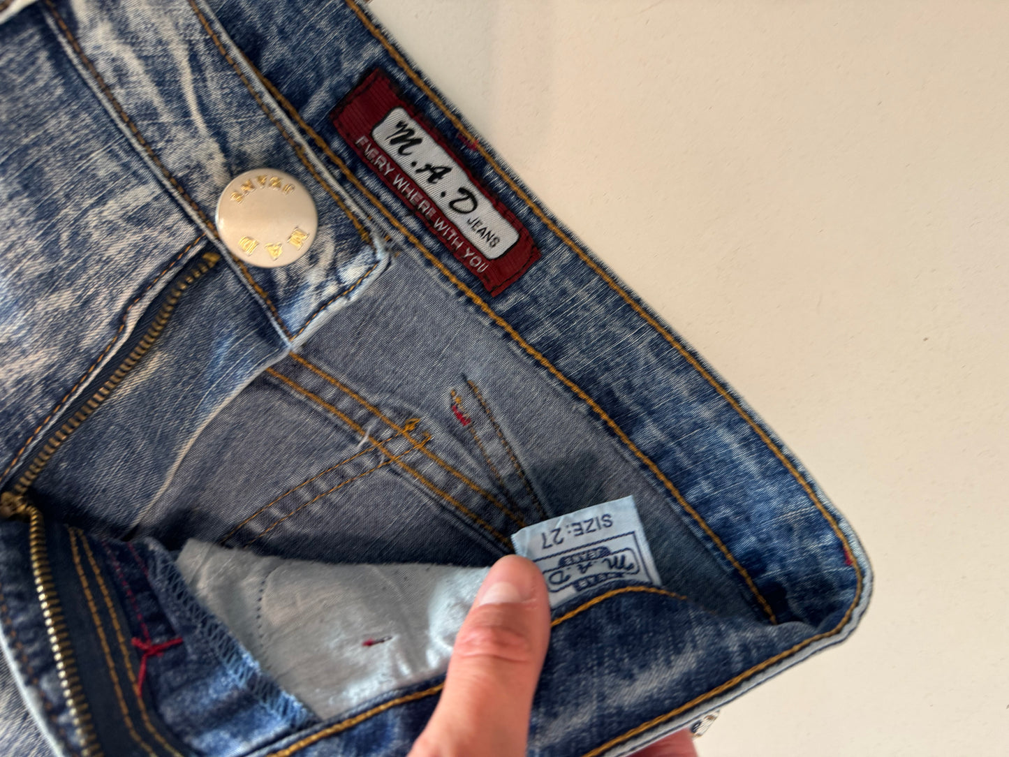 Utsvängda jeans–stl: XS