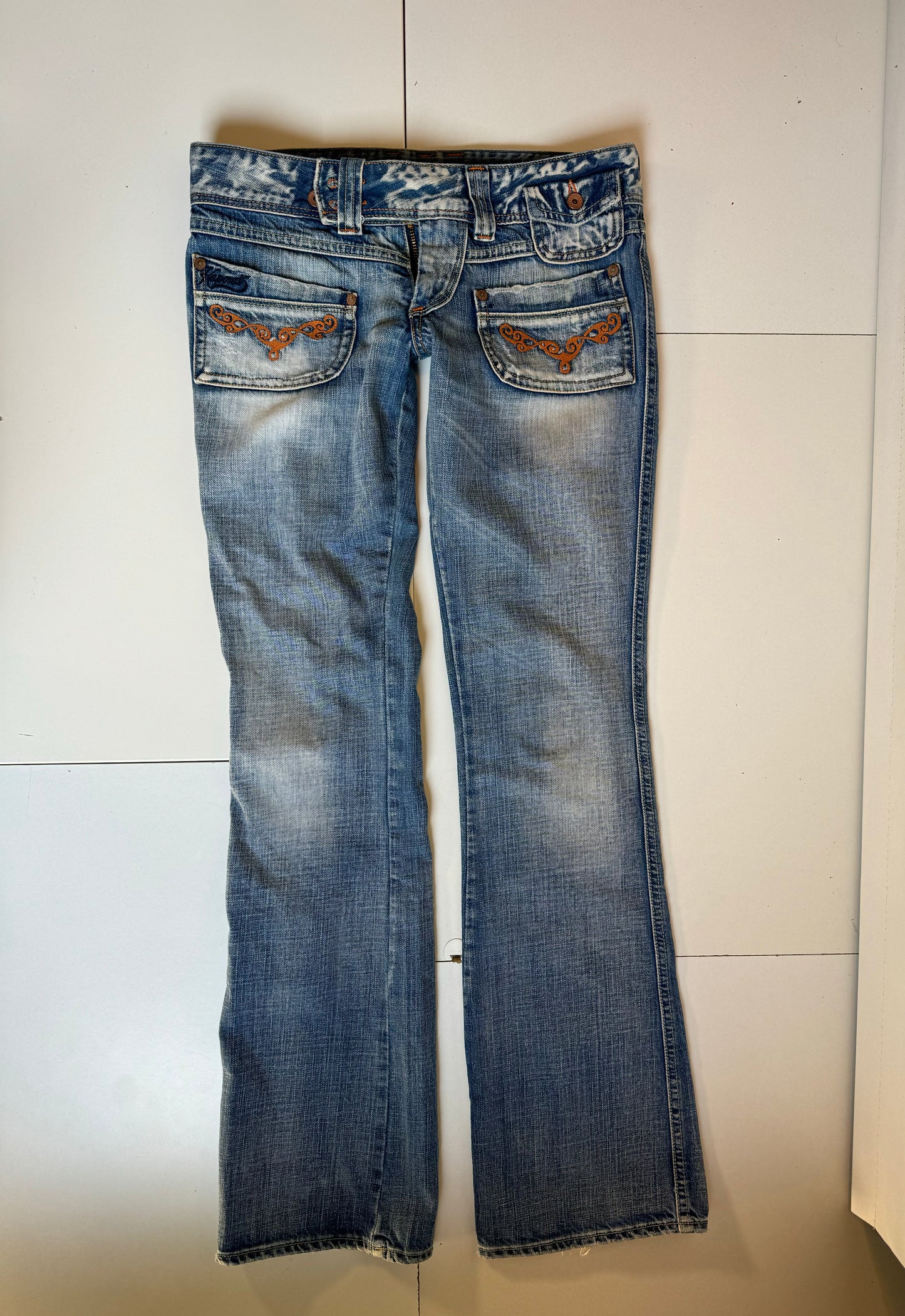 Lågmidjade jeans–stl: XS
