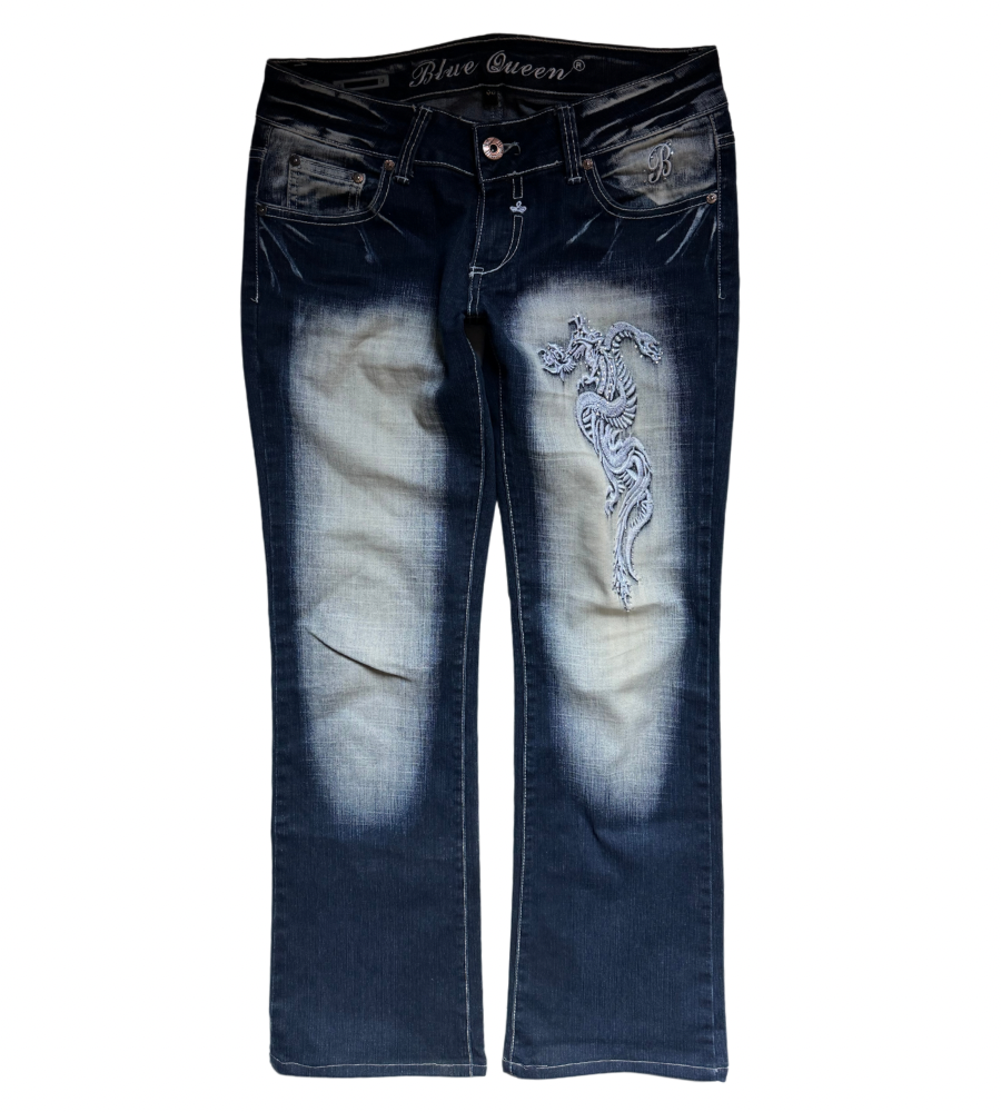 Lågmidjade jeans–stl: M
