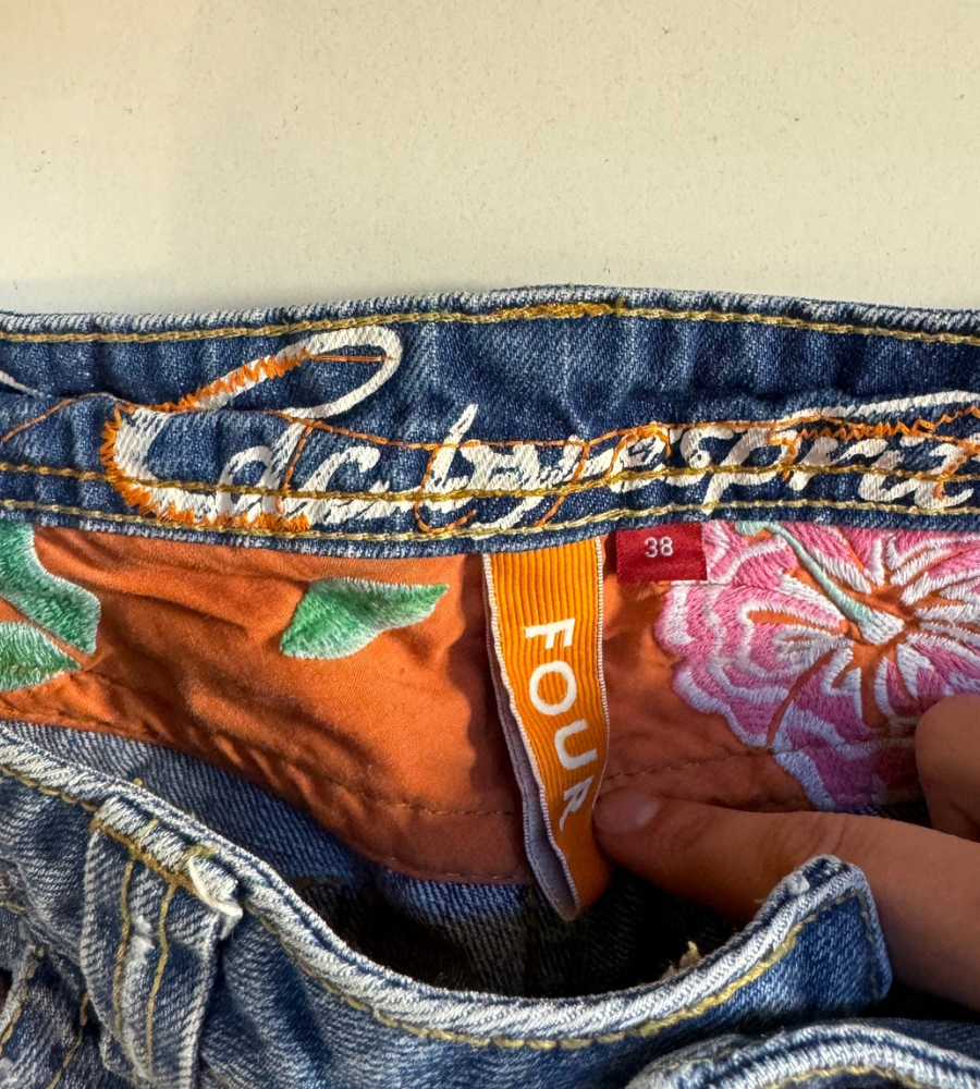 Lågmidjade jeans–stl: S