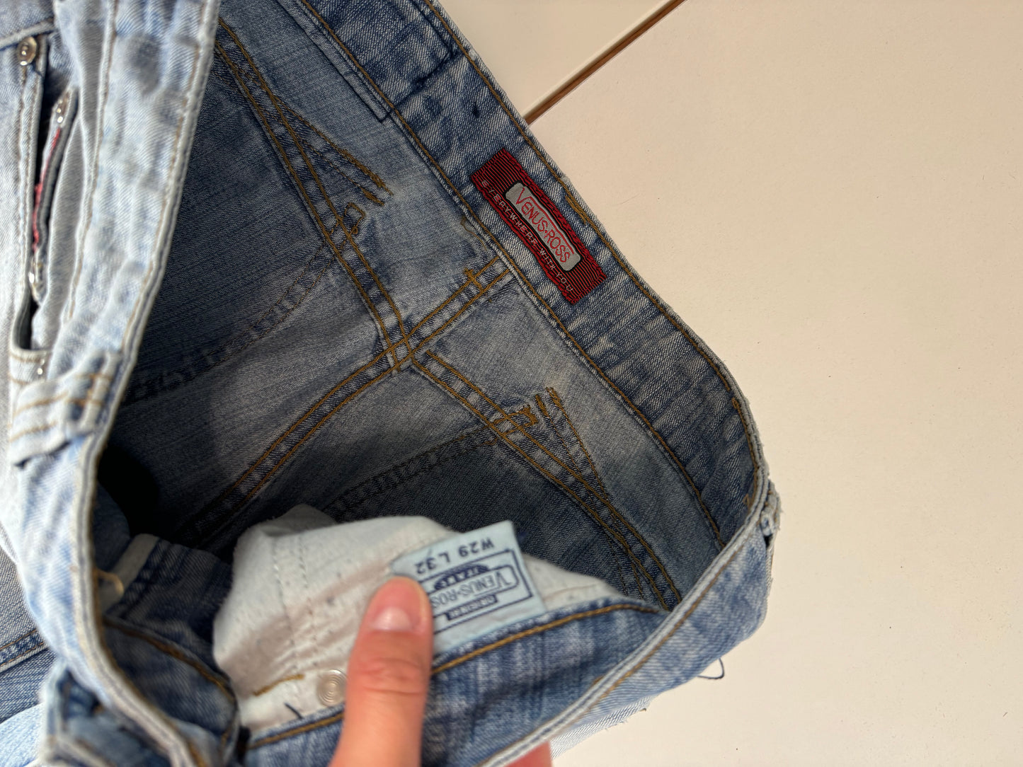 Lågmidjade jeans–stl: S