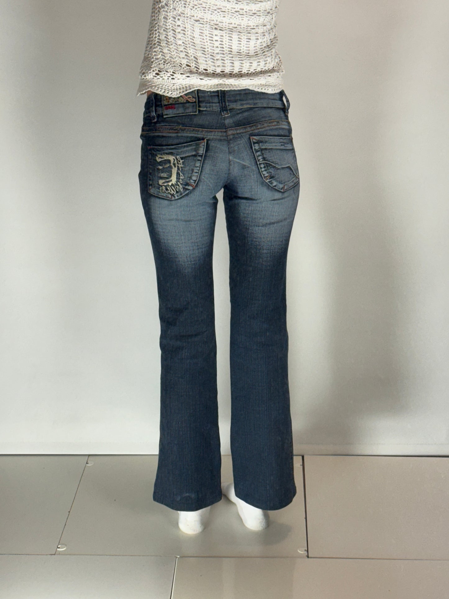 Lågmidjade jeans–stl: XS