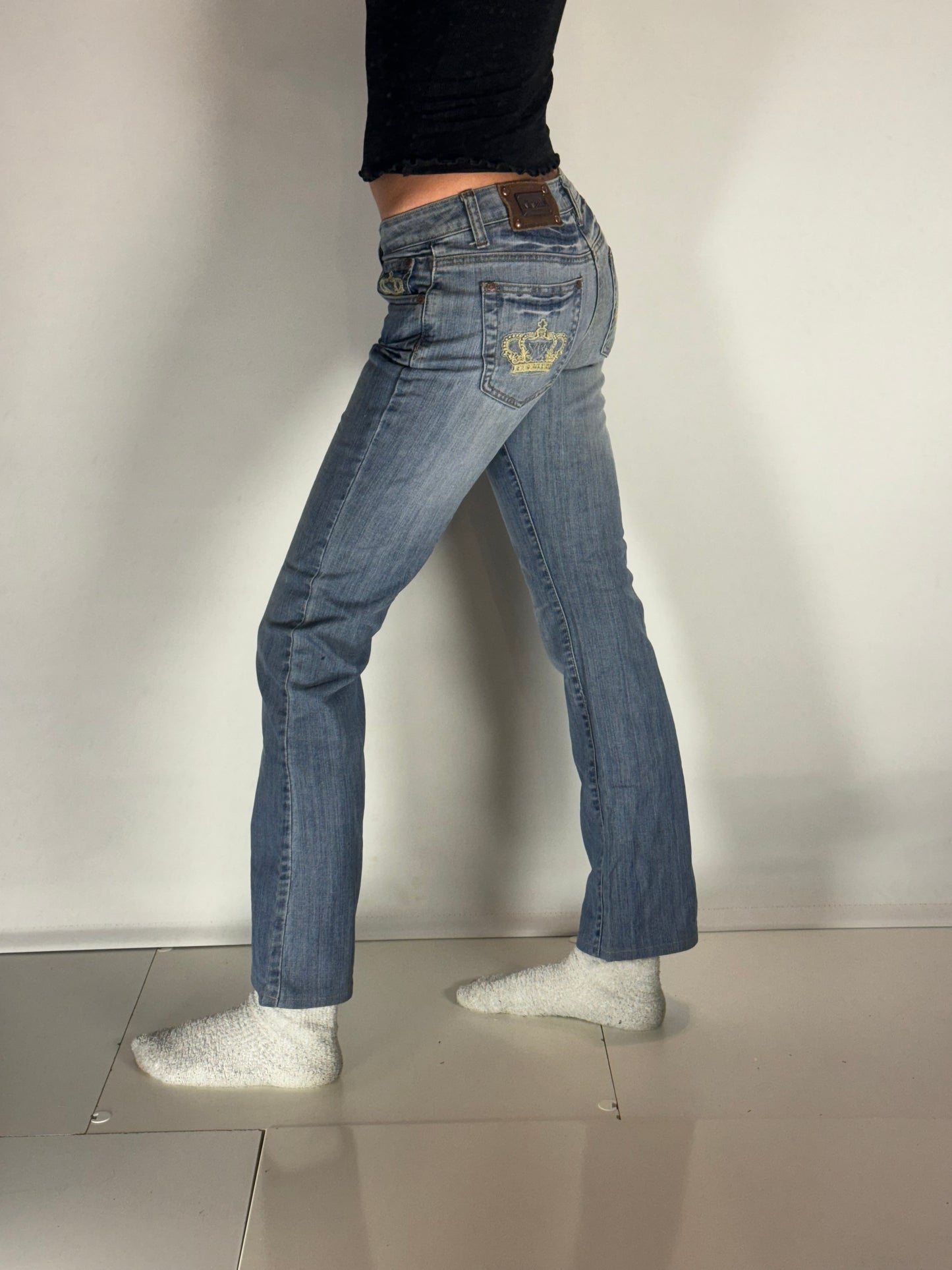 Lågmidjade jeans–stl: XS