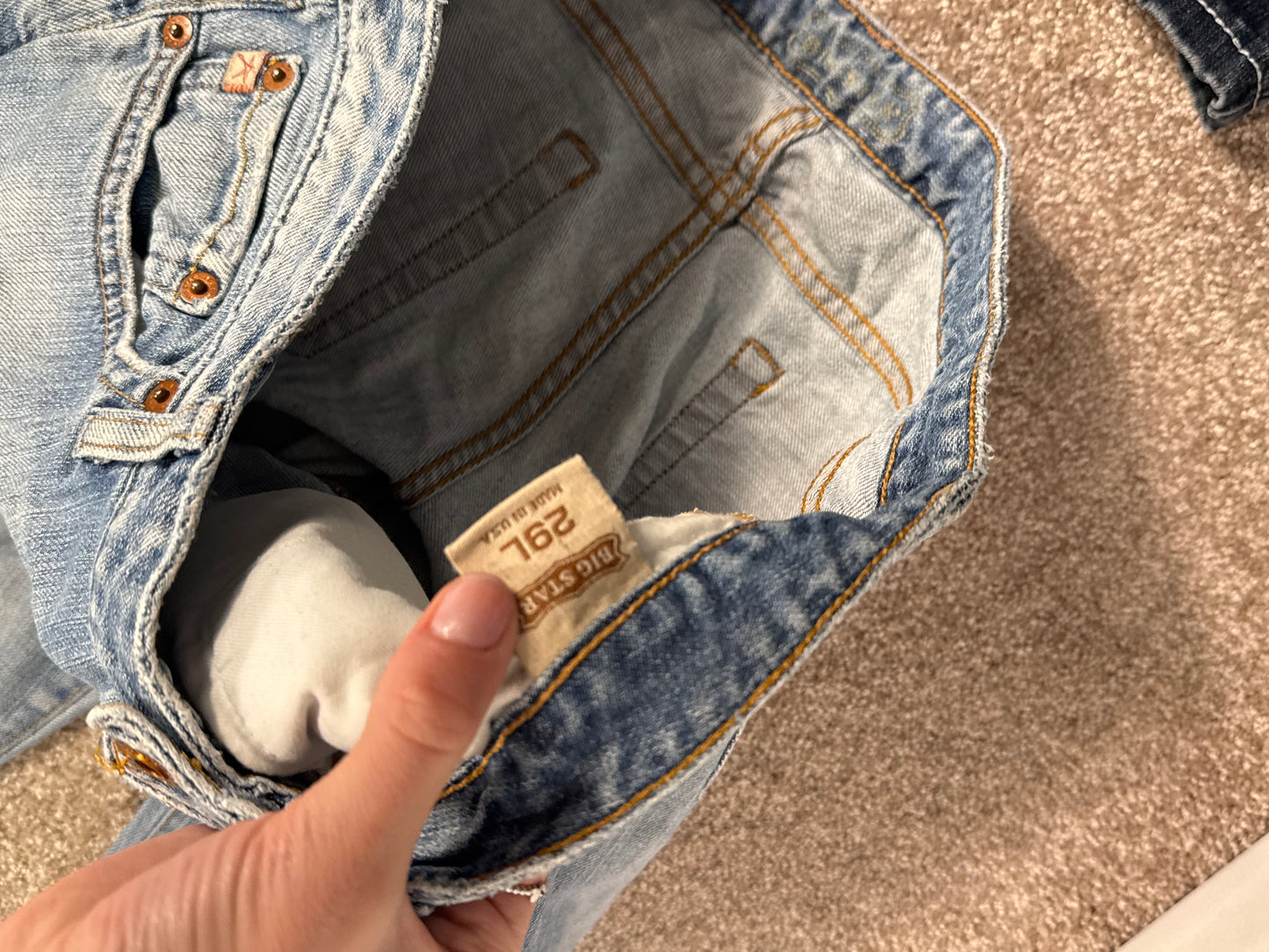 Lågmidjade jeans stl: S/M