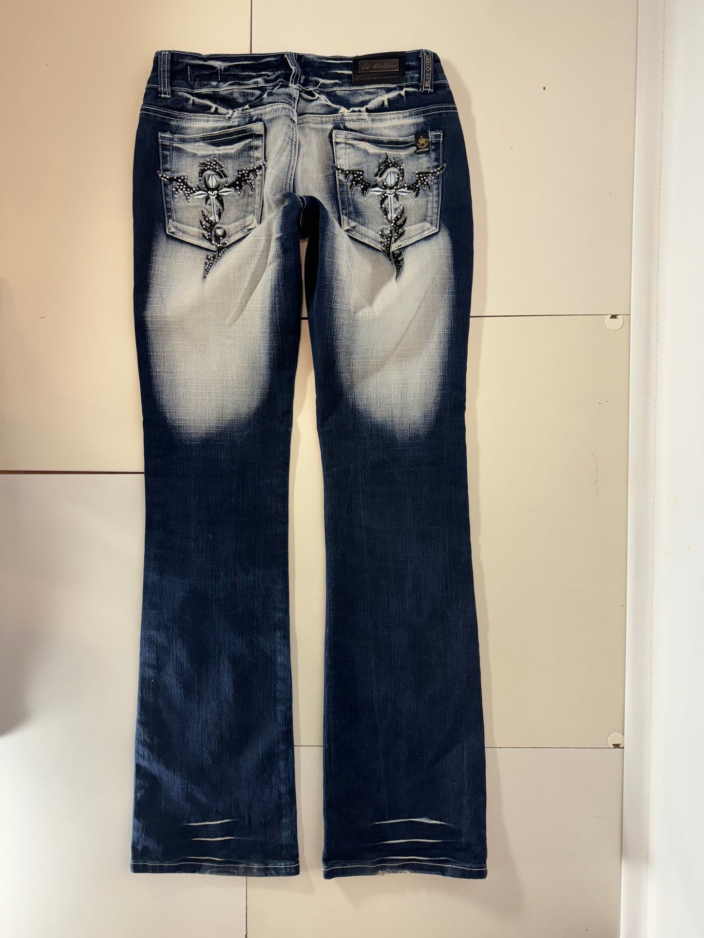 Lågmidjade jeans–stl: S