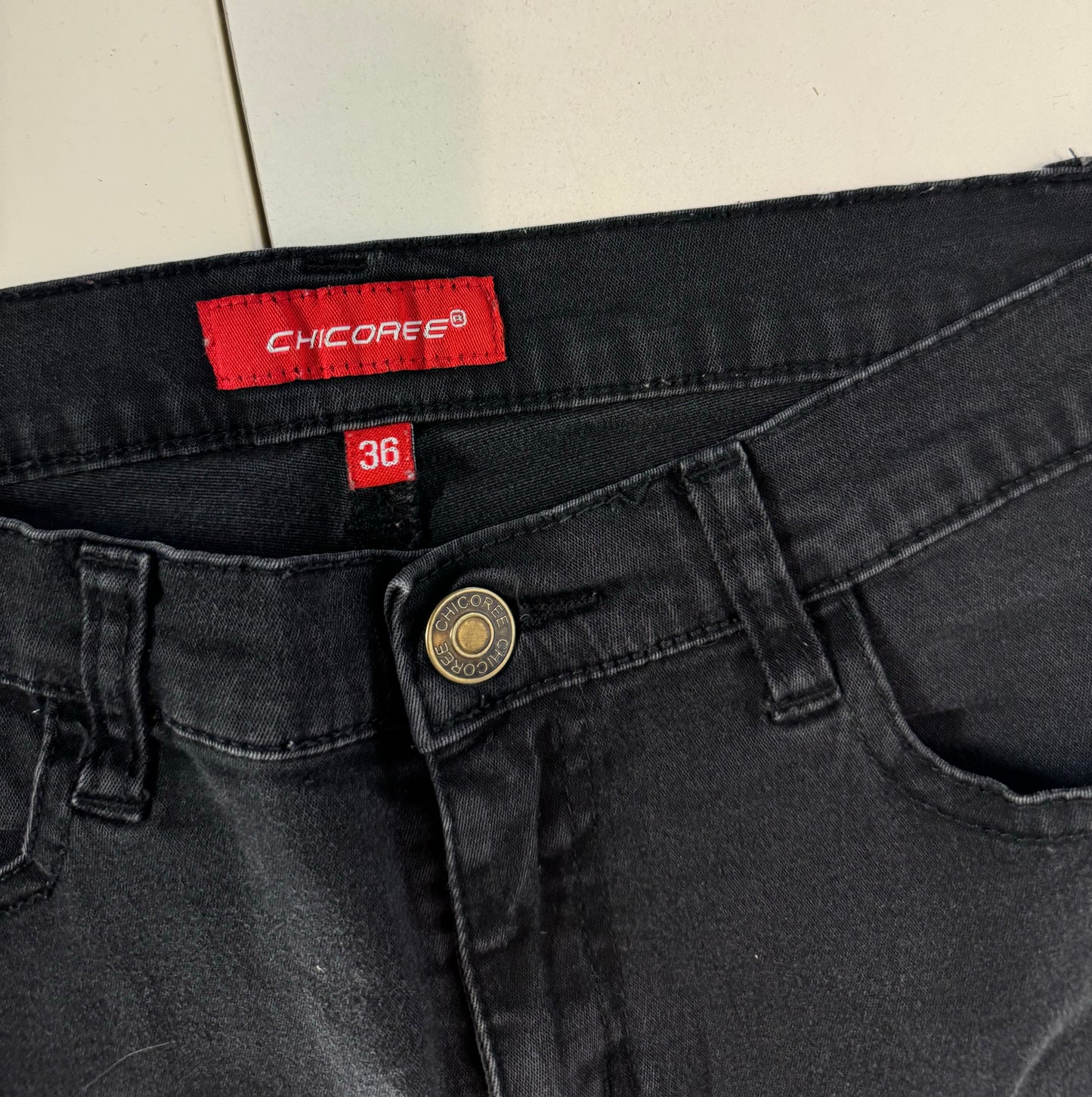 Lågmidjade jeans–stl: XS