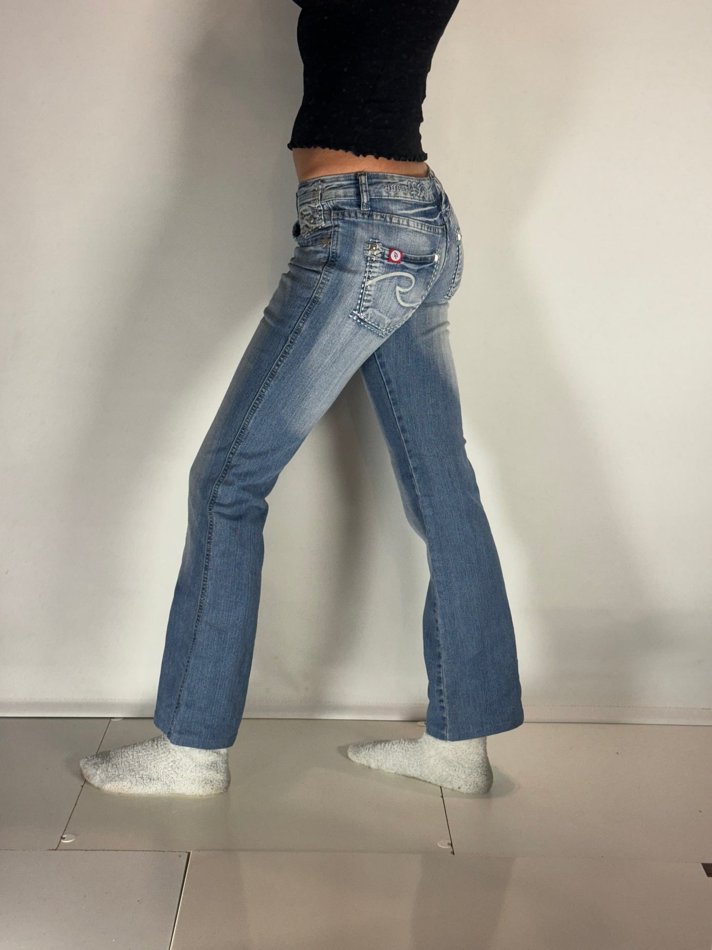 Lågmidjade jeans–stl: XS